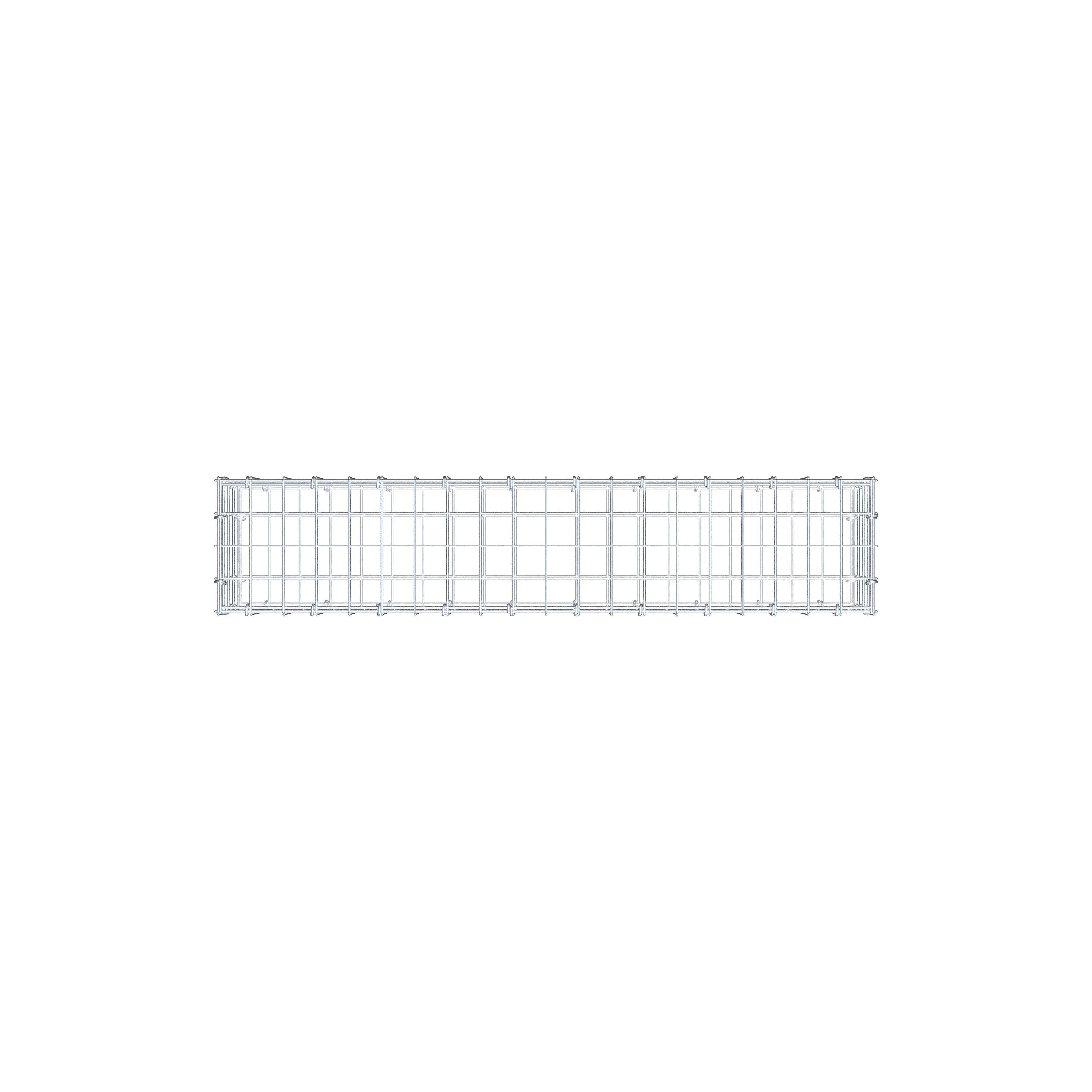 Gabion 100 cm x 20 cm x 20 cm (L x H x P), mailles 5 cm x 5 cm, anneau en C