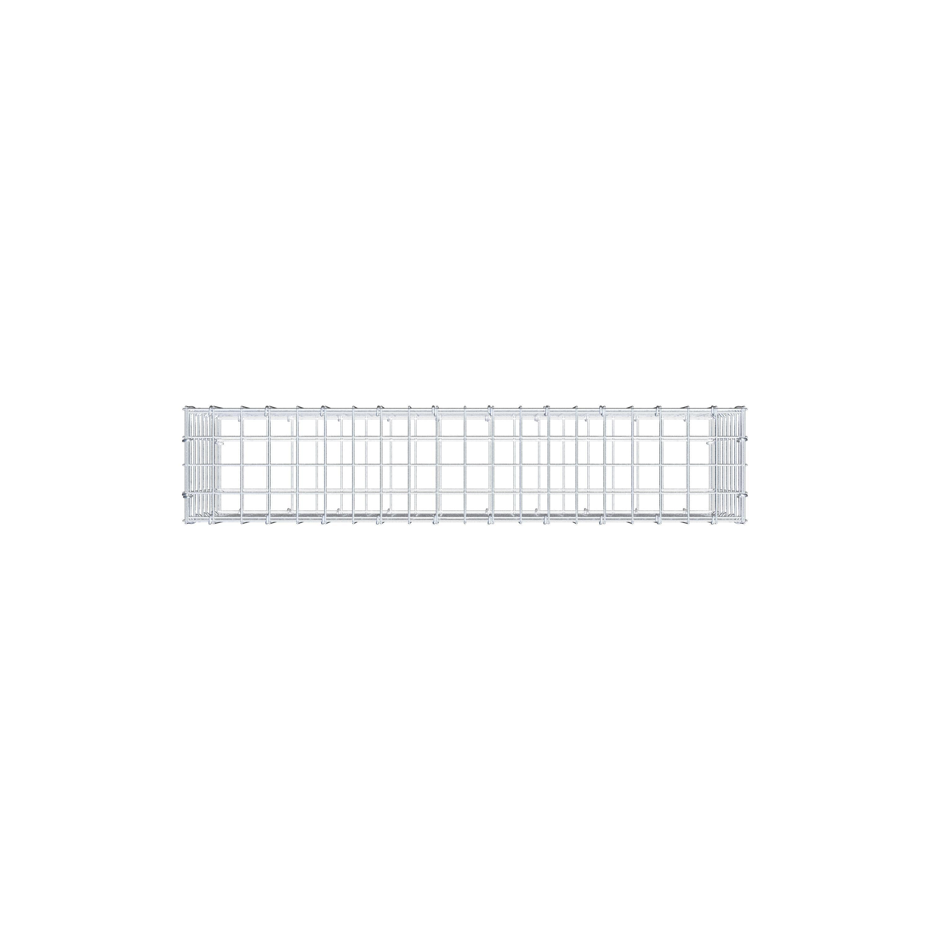 Schanskorf 100 cm x 40 cm x 20 cm (L x H x D), maaswijdte 5 cm x 5 cm, C-ring