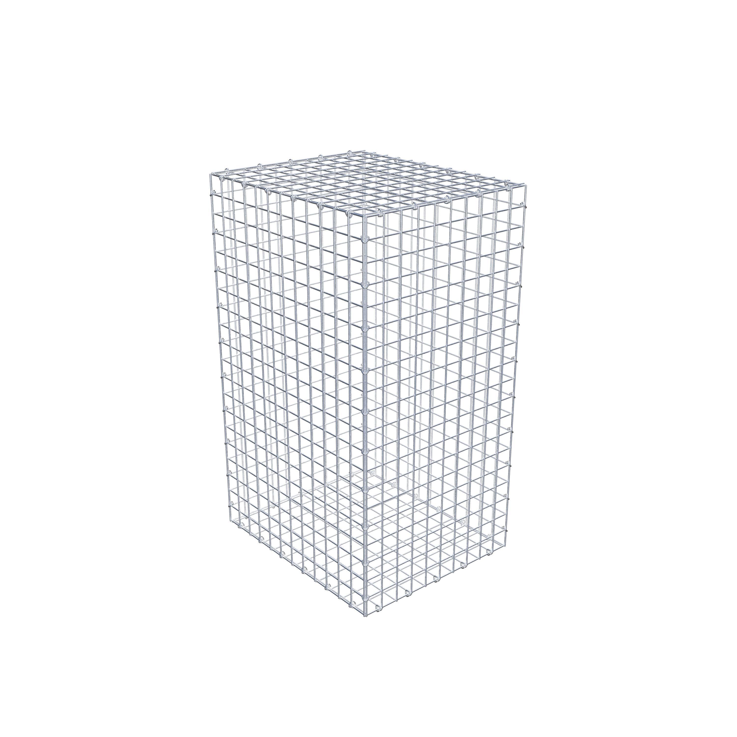 Gavión 100 cm x 60 cm x 50 cm (L x A x P), malla 5 cm x 5 cm, anillo en C