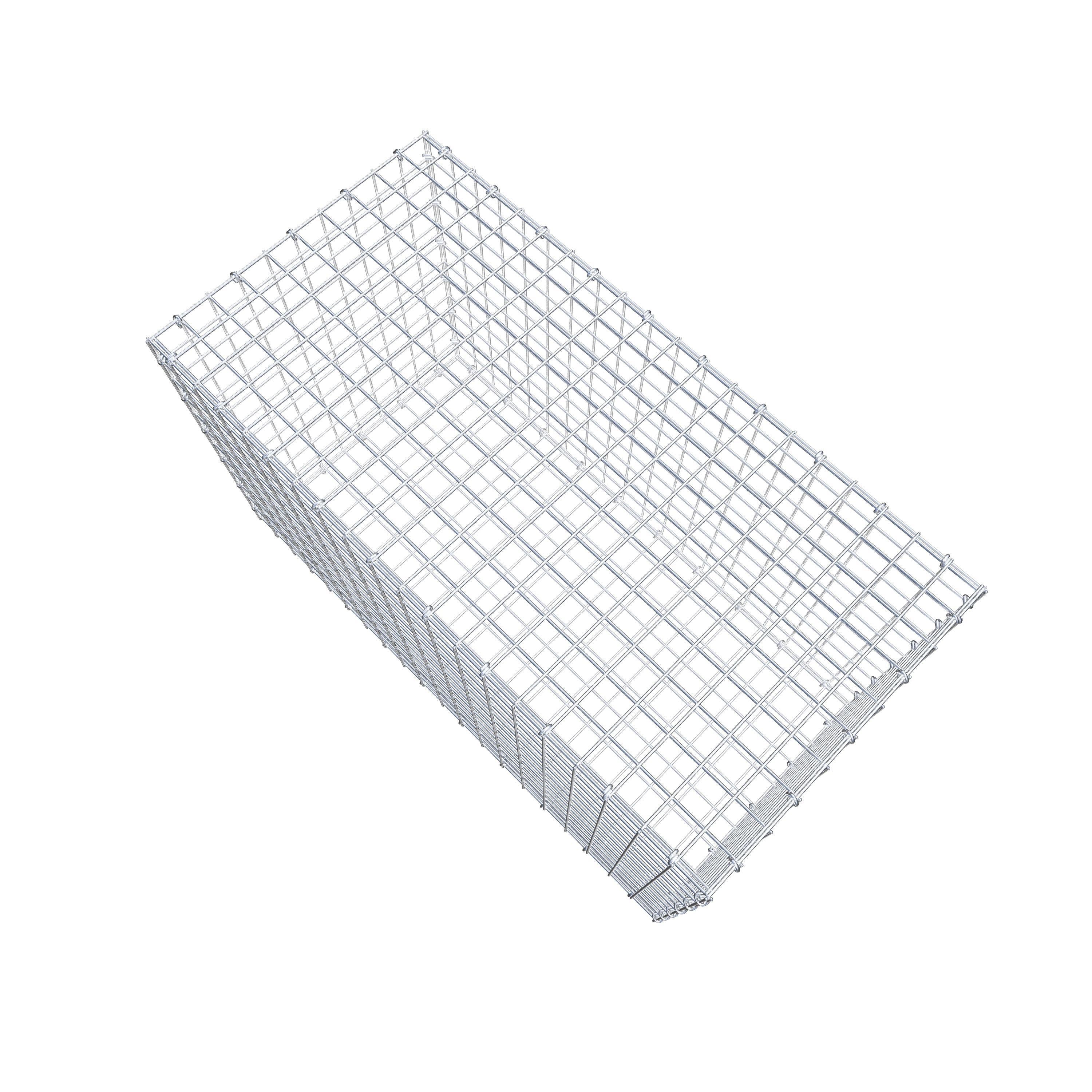Gavión 100 cm x 60 cm x 50 cm (L x A x P), malla 5 cm x 5 cm, anillo en C