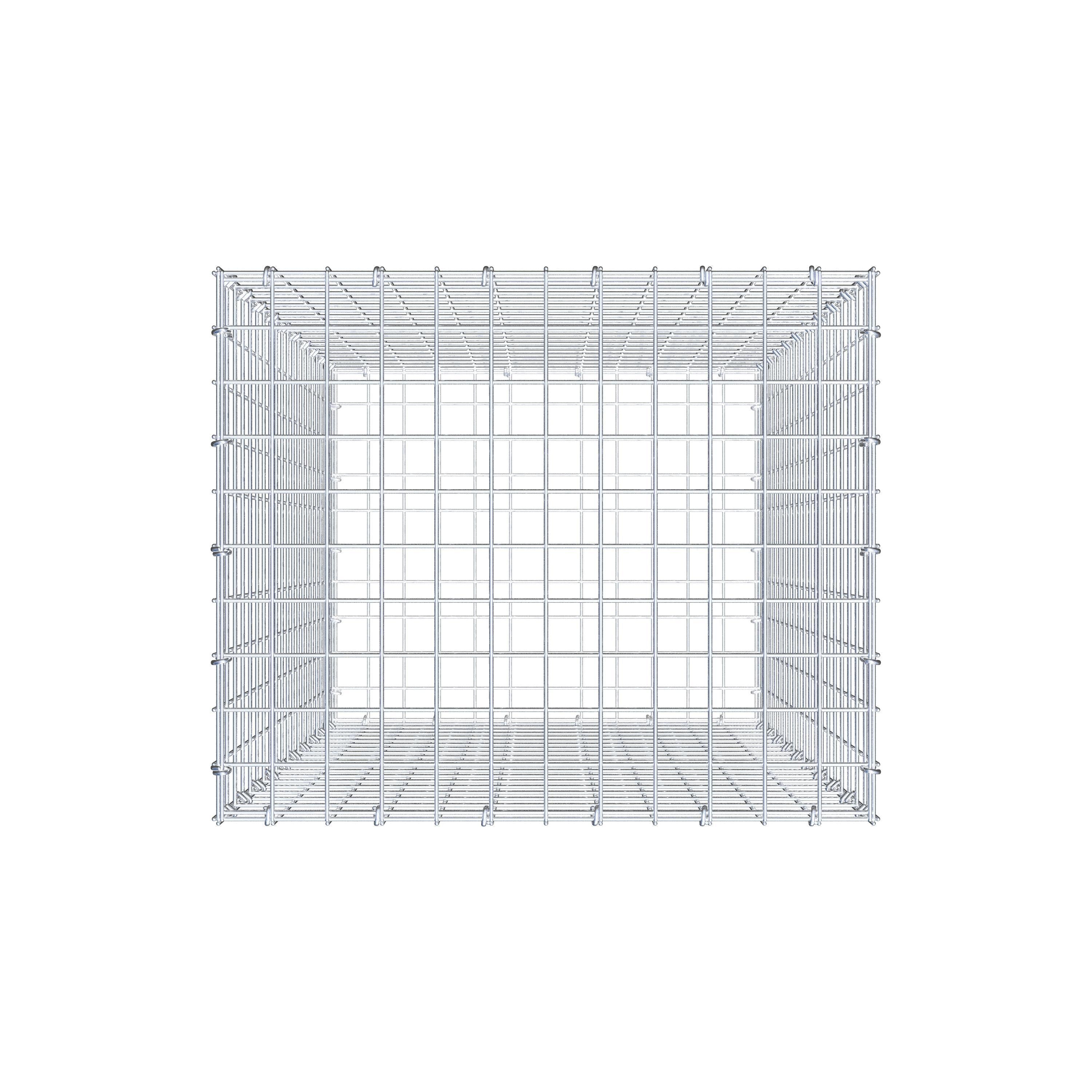 Gavión 100 cm x 60 cm x 50 cm (L x A x P), malla 5 cm x 5 cm, anillo en C