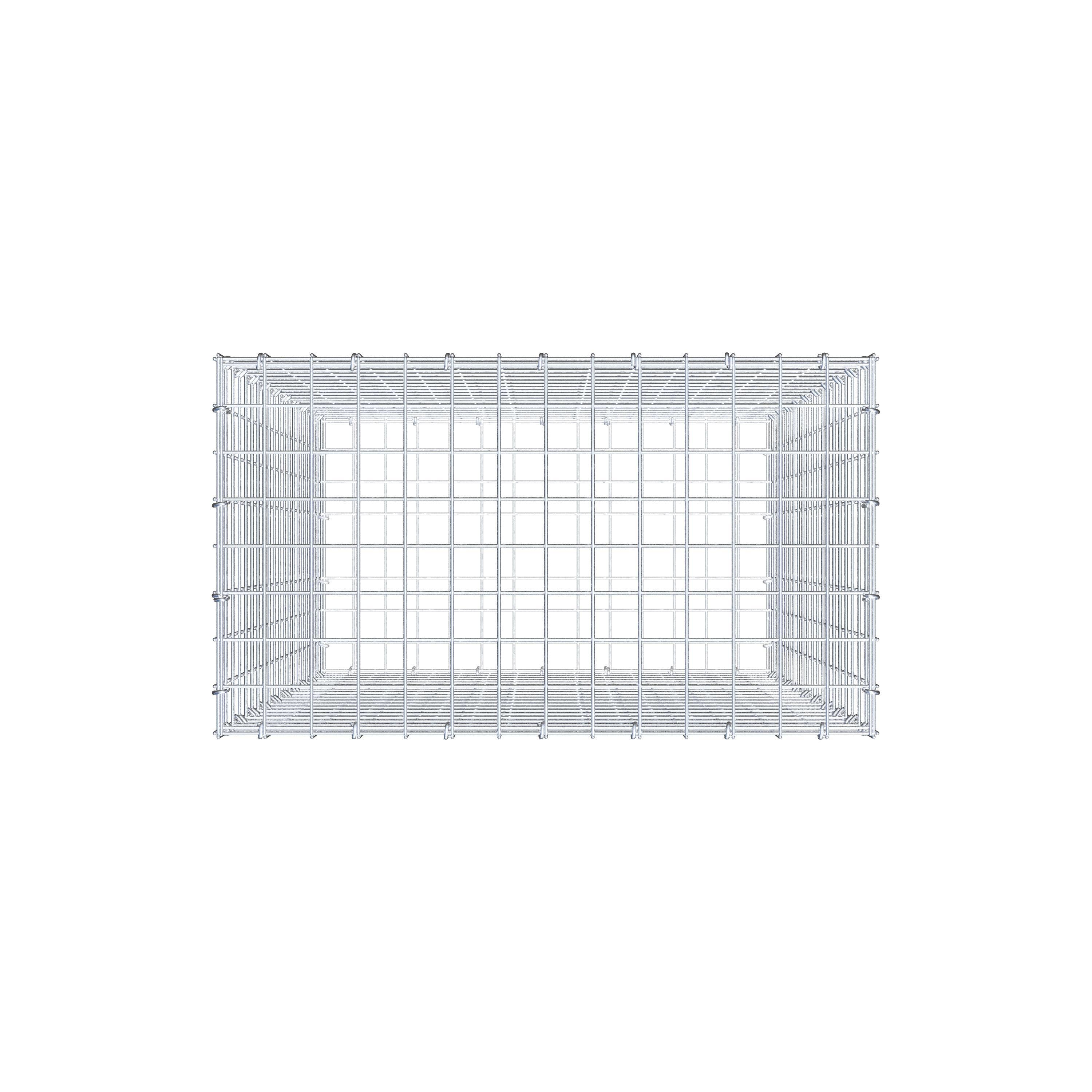 Gabione 100 cm x 70 cm x 40 cm (L x H x T), Maschenweite 5 cm x 5 cm, C-Ring
