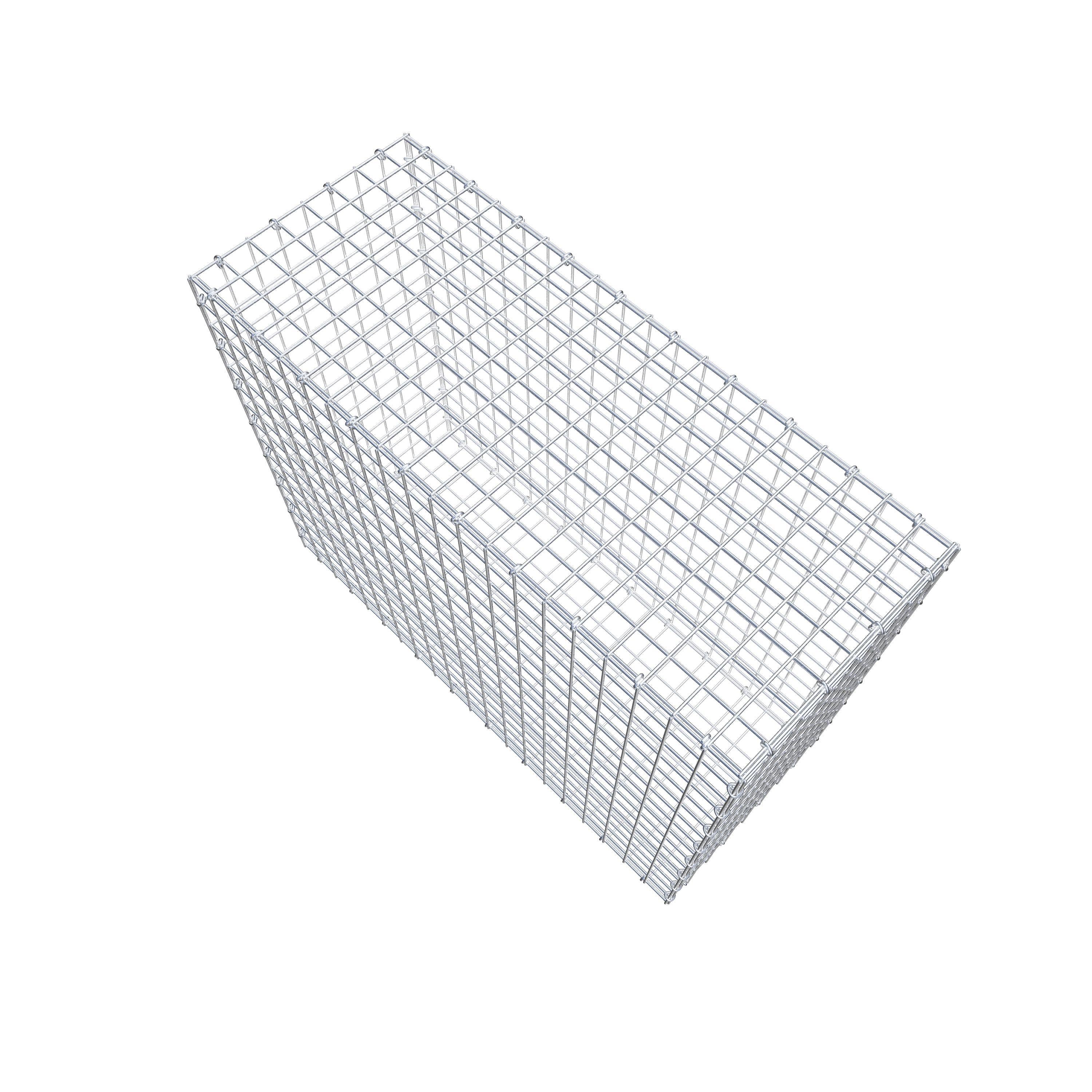 Gavión 100 cm x 80 cm x 40 cm (L x A x P), luz de malla 5 cm x 5 cm, anillo en C