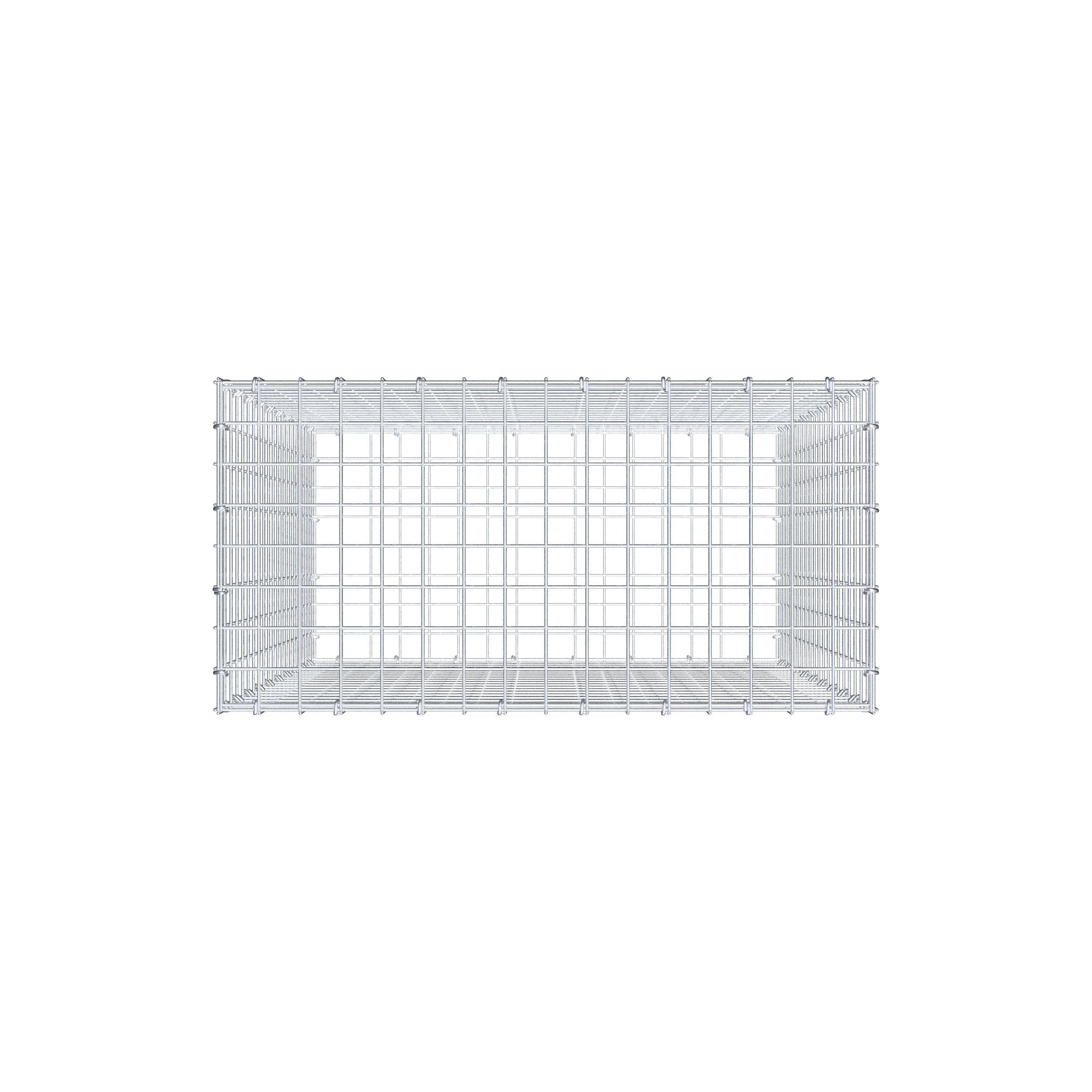 Gavión 100 cm x 80 cm x 40 cm (L x A x P), luz de malla 5 cm x 5 cm, anillo en C