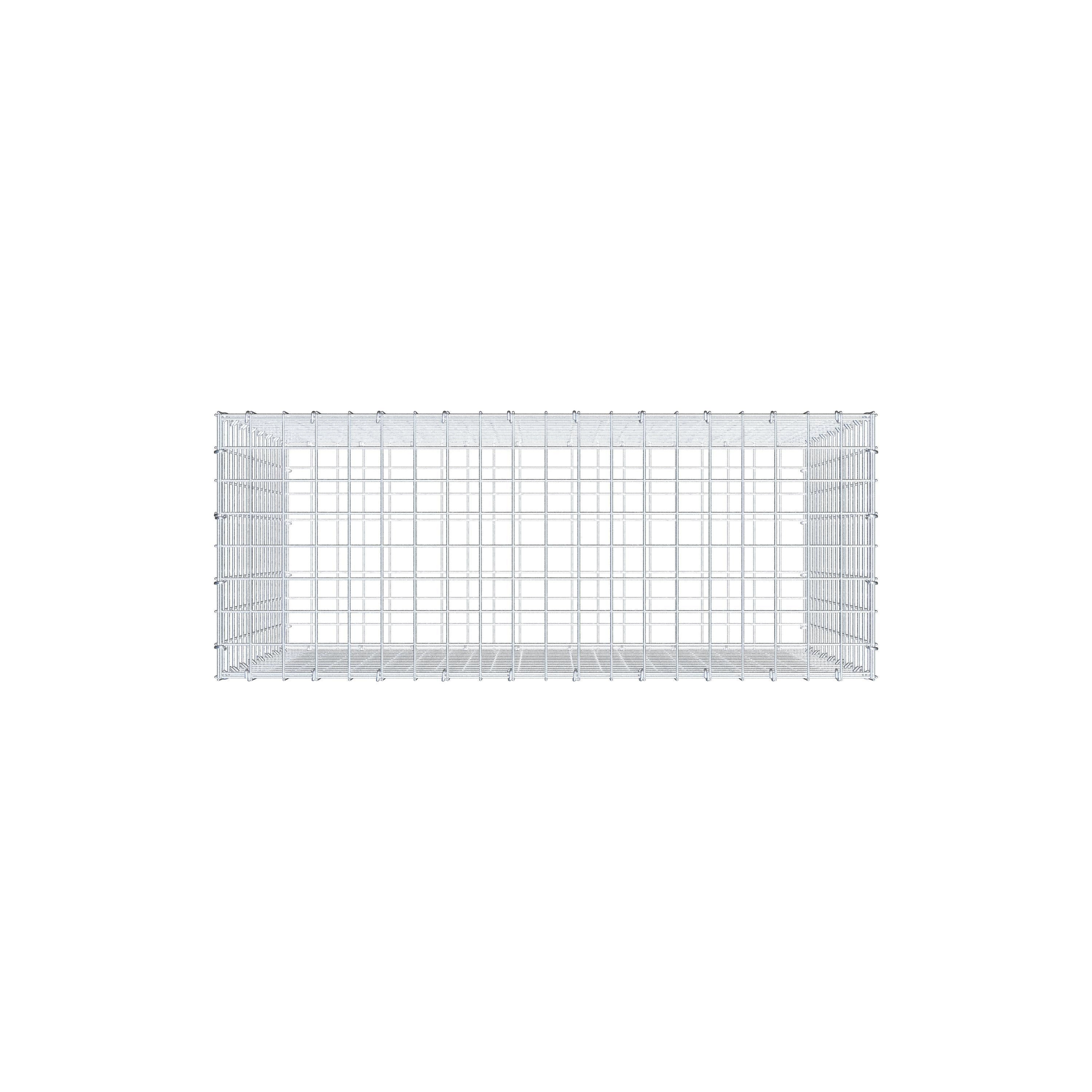 Gavión 100 cm x 80 cm x 40 cm (L x A x P), luz de malla 5 cm x 5 cm, anillo en C
