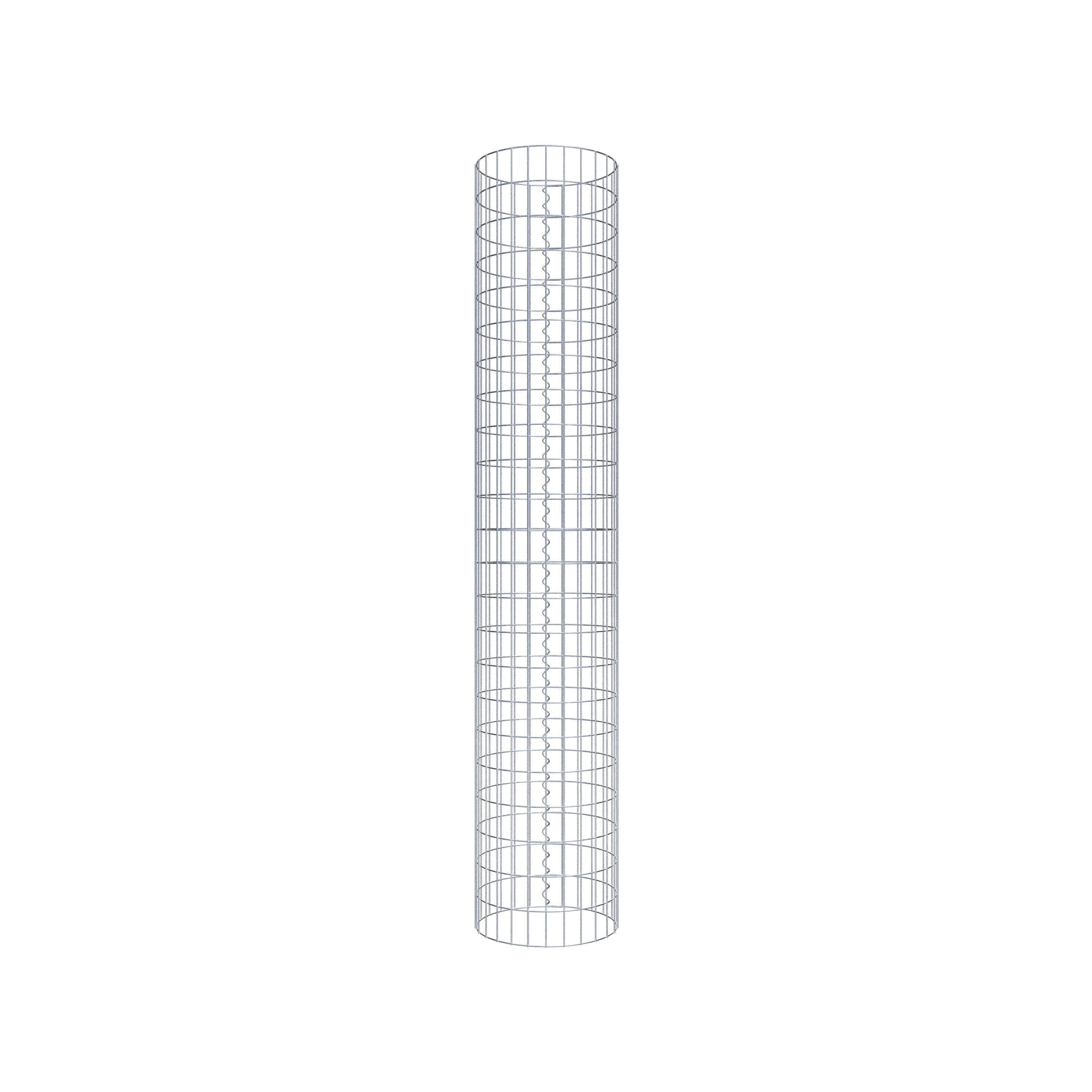 Coluna de gabião com diâmetro de 42 cm, MW 5 x 10 cm redondo