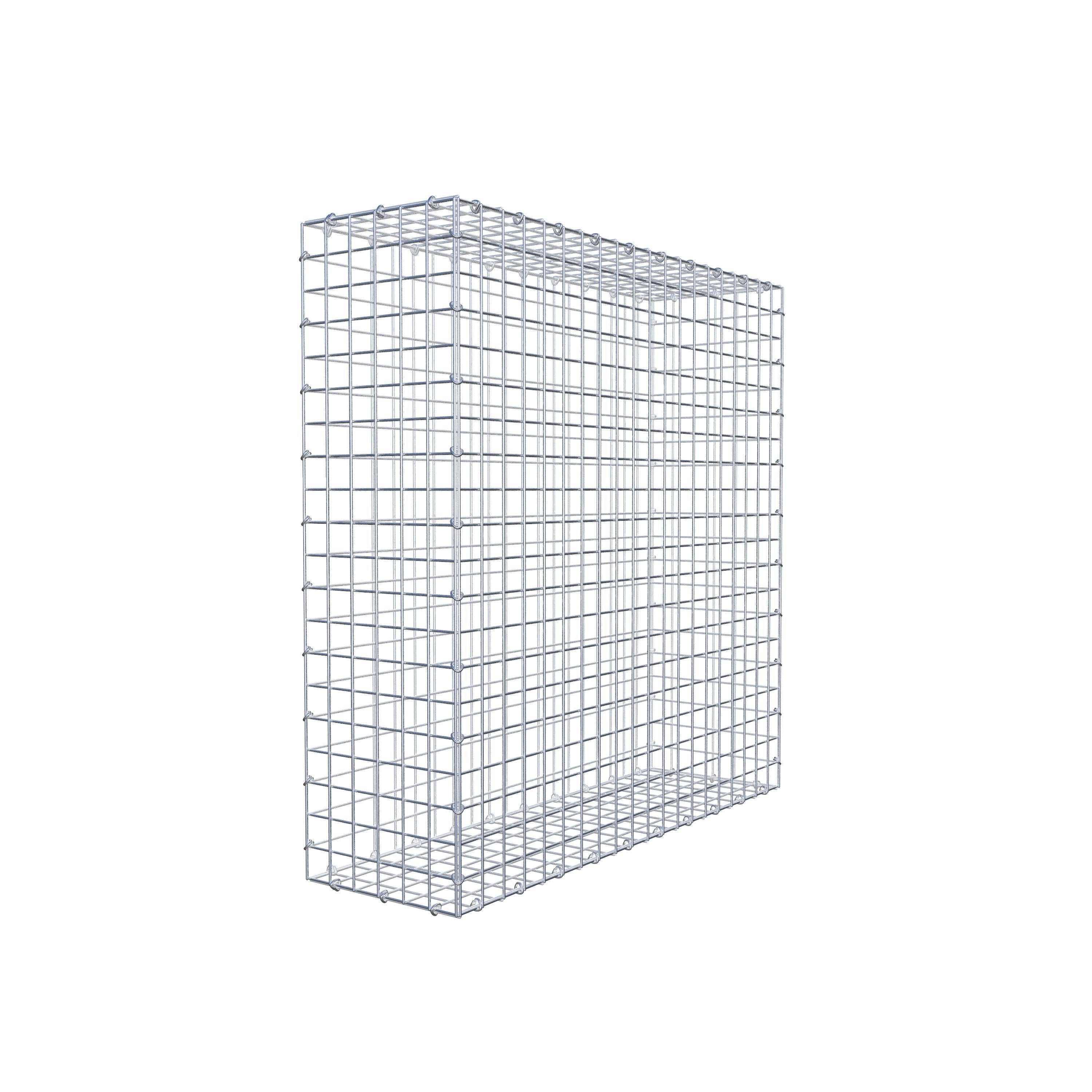Gabion 100 cm x 100 cm x 30 cm (L x H x P), mailles 5 cm x 5 cm, anneau en C