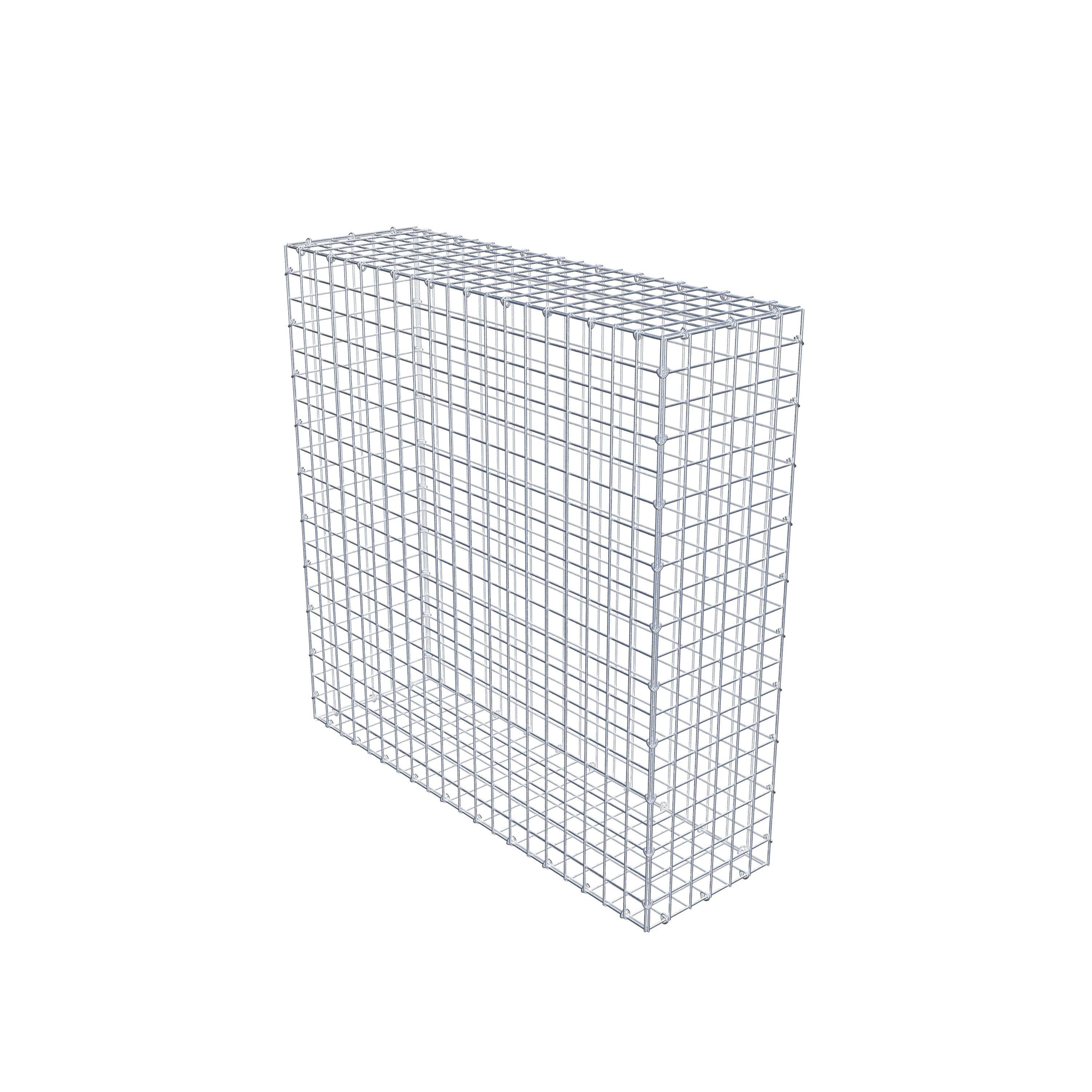 Gabion 100 cm x 100 cm x 30 cm (L x H x P), mailles 5 cm x 5 cm, anneau en C