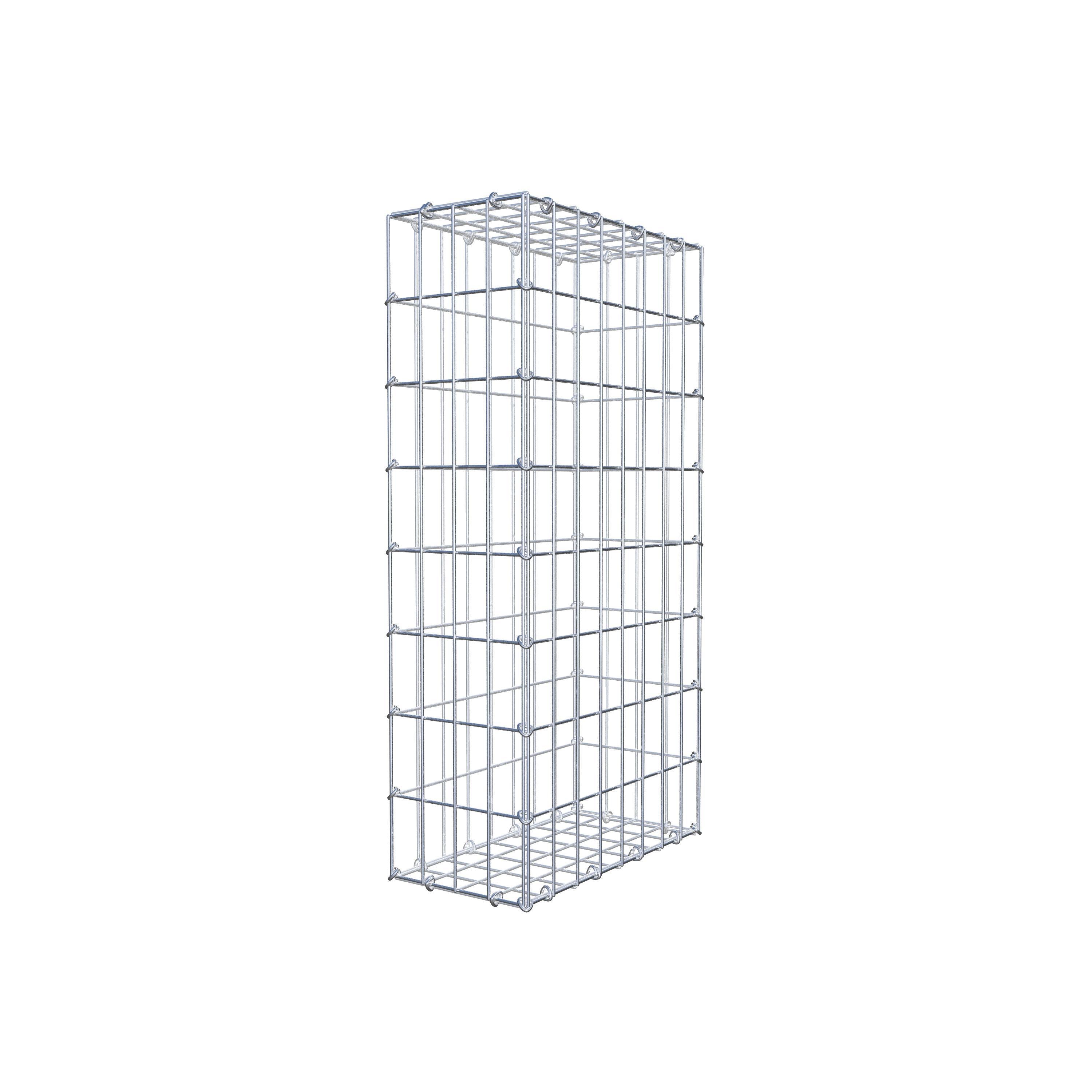 Gabion 80 cm x 40 cm x 20 cm (L x H x P), mailles 5 cm x 10 cm, anneau en C