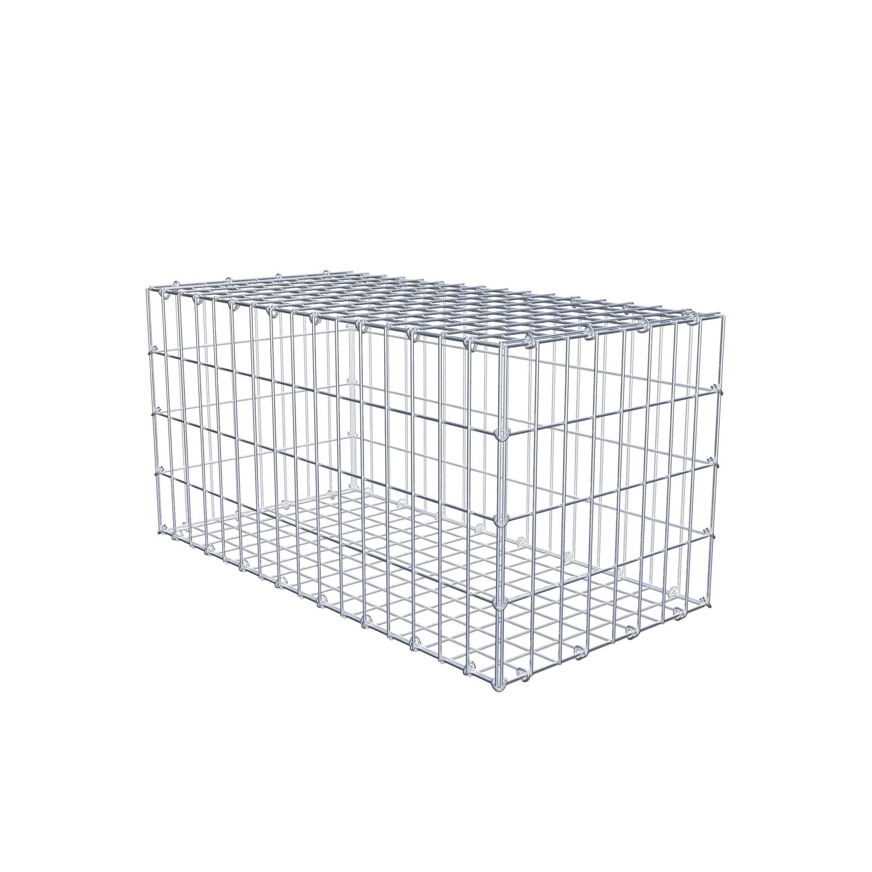 Gabion 80 cm x 40 cm x 40 cm (L x H x P), mailles 5 cm x 10 cm, anneau en C