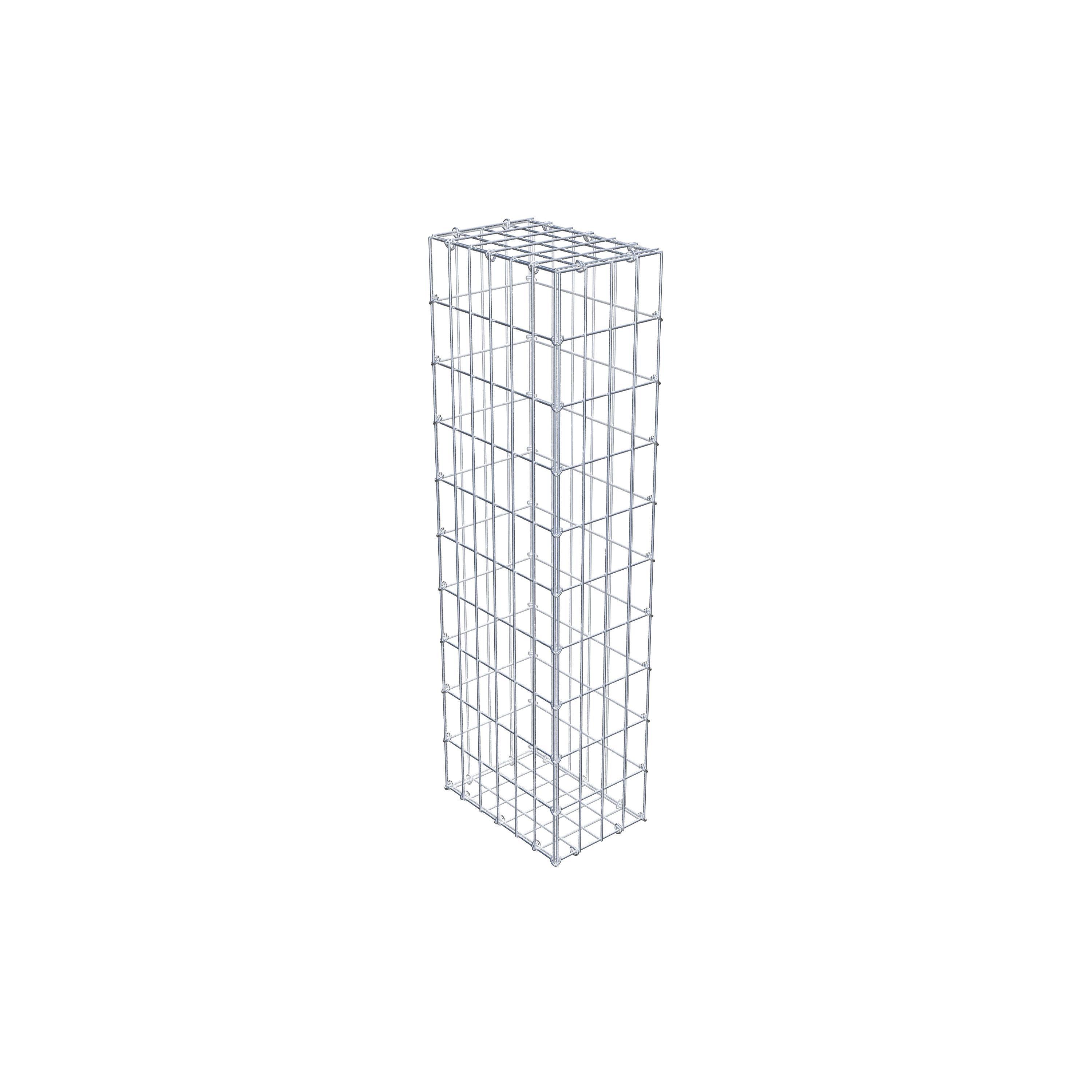 Gabion 100 cm x 30 cm x 20 cm (L x H x P), mailles 5 cm x 10 cm, anneau en C