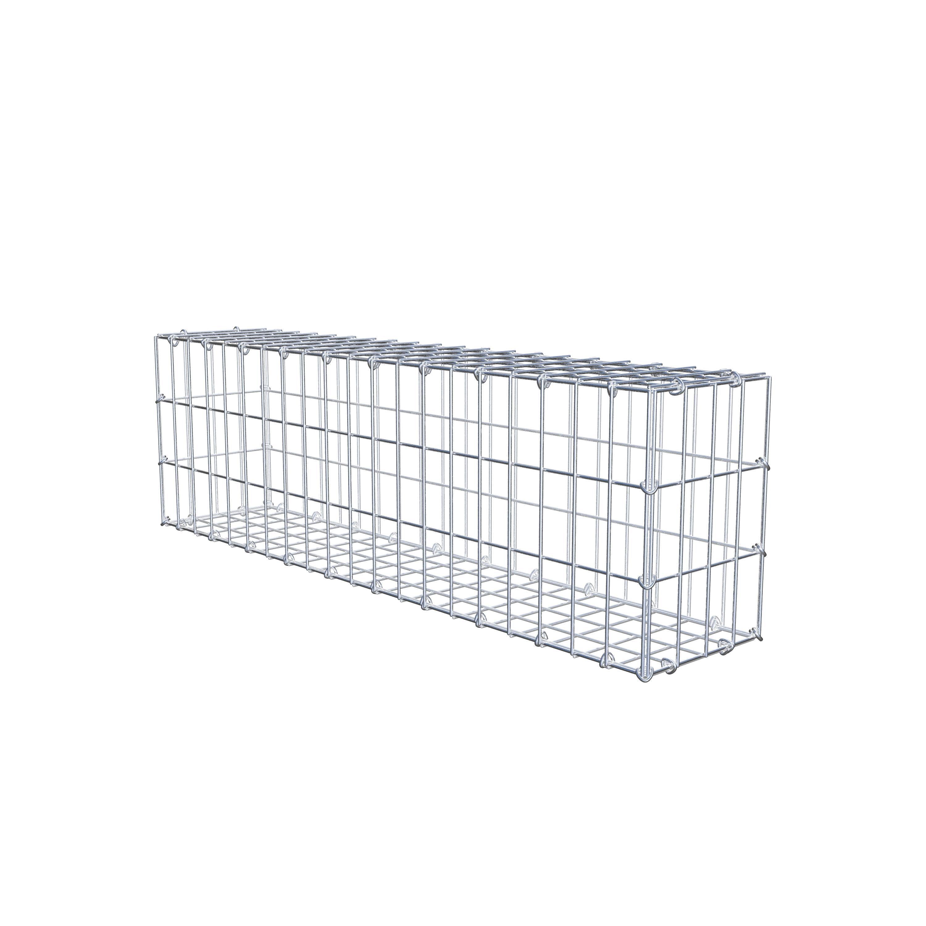 Gabion 100 cm x 30 cm x 20 cm (L x H x P), mailles 5 cm x 10 cm, anneau en C