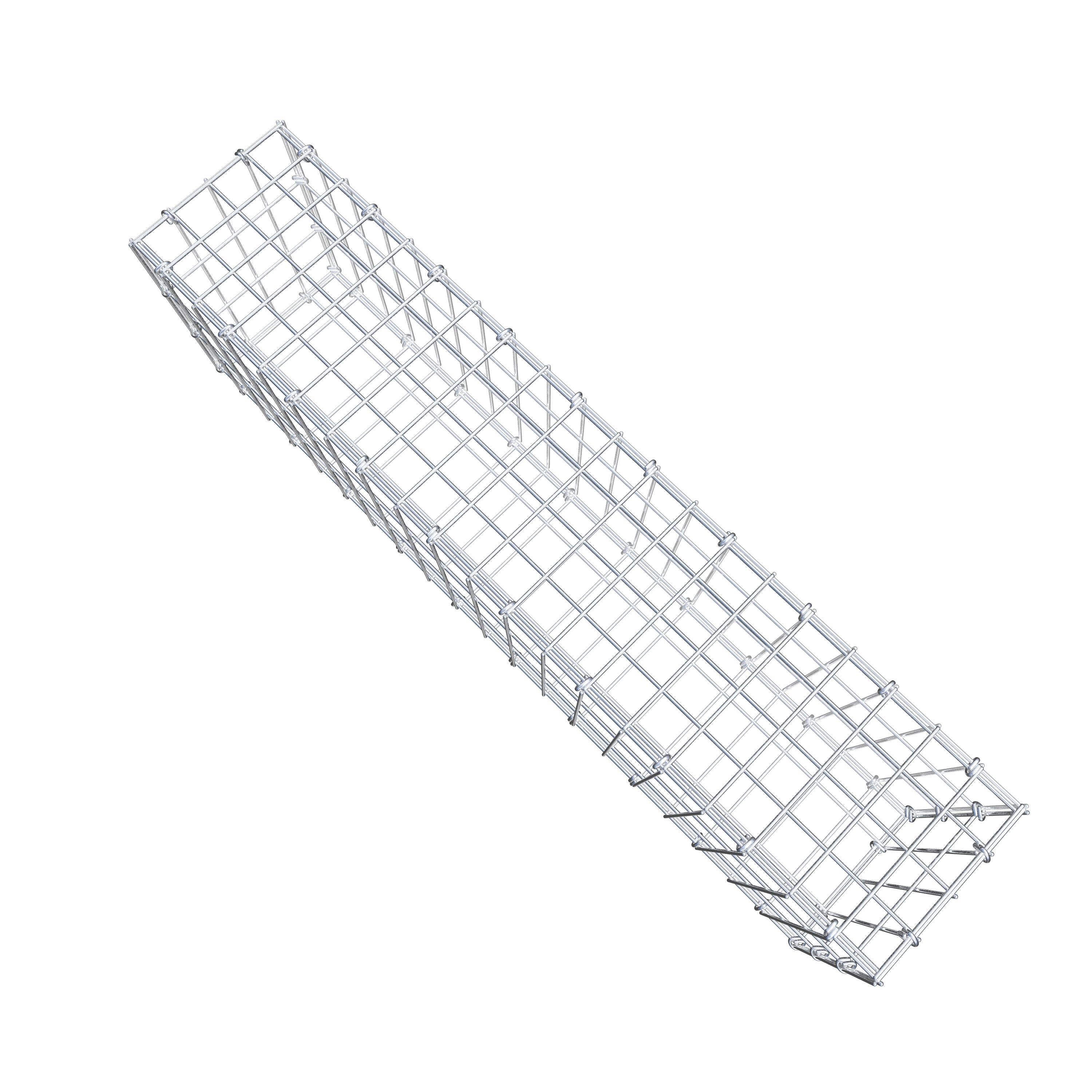 Gabion 100 cm x 30 cm x 20 cm (L x H x P), mailles 5 cm x 10 cm, anneau en C
