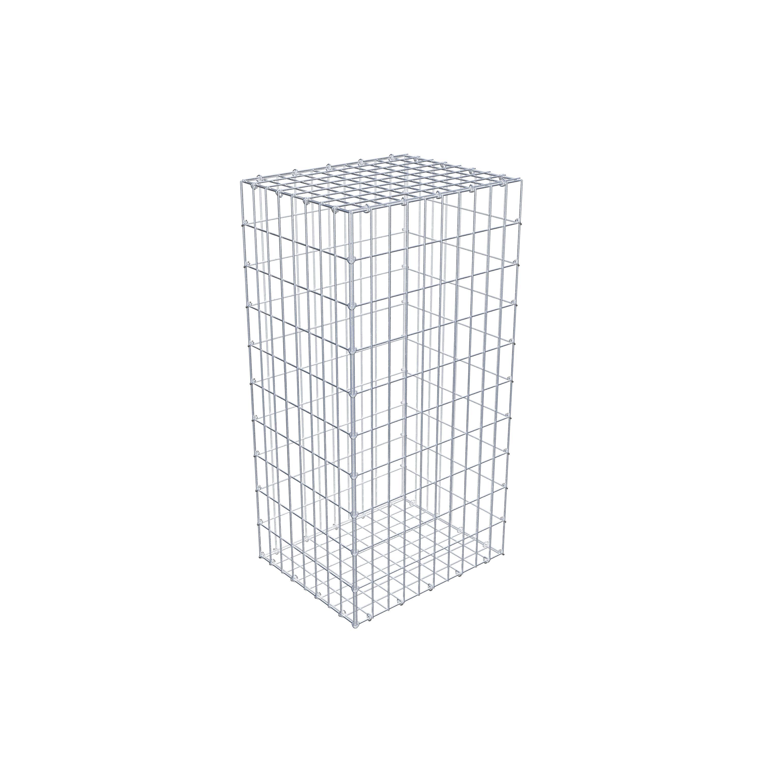 Gabion 100 cm x 40 cm x 50 cm (L x H x P), mailles 5 cm x 10 cm, anneau en C