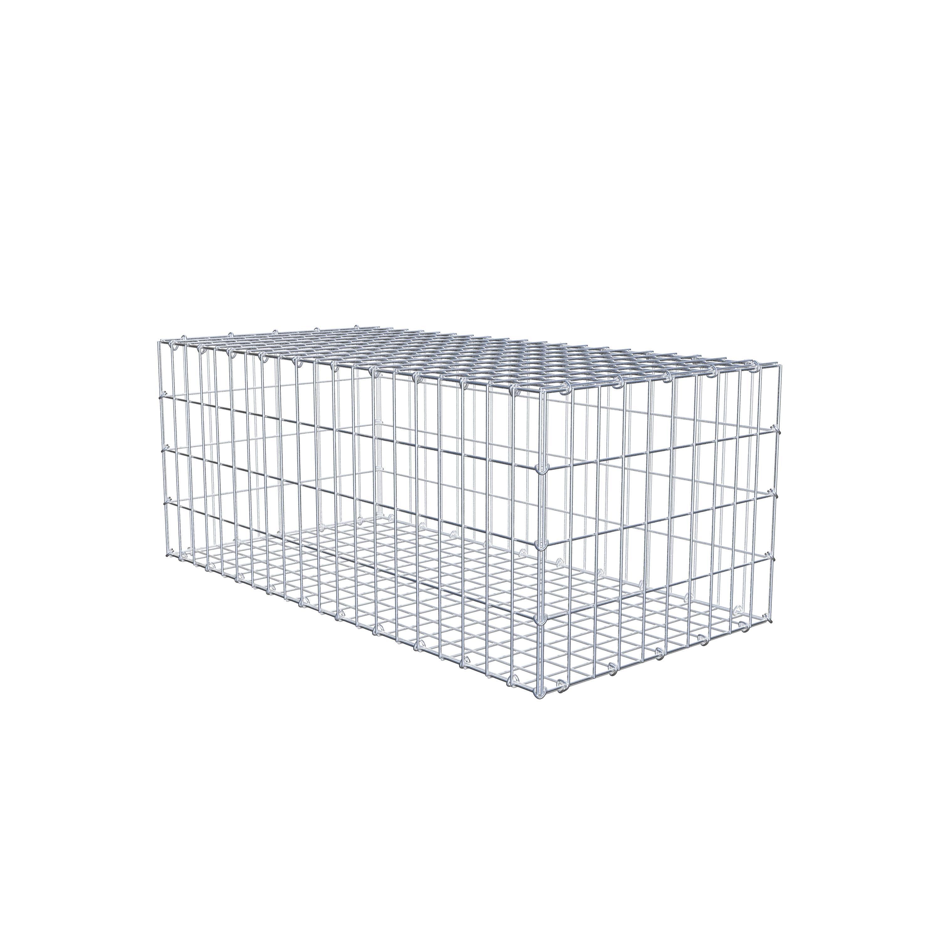 Gabion 100 cm x 40 cm x 50 cm (L x H x P), mailles 5 cm x 10 cm, anneau en C