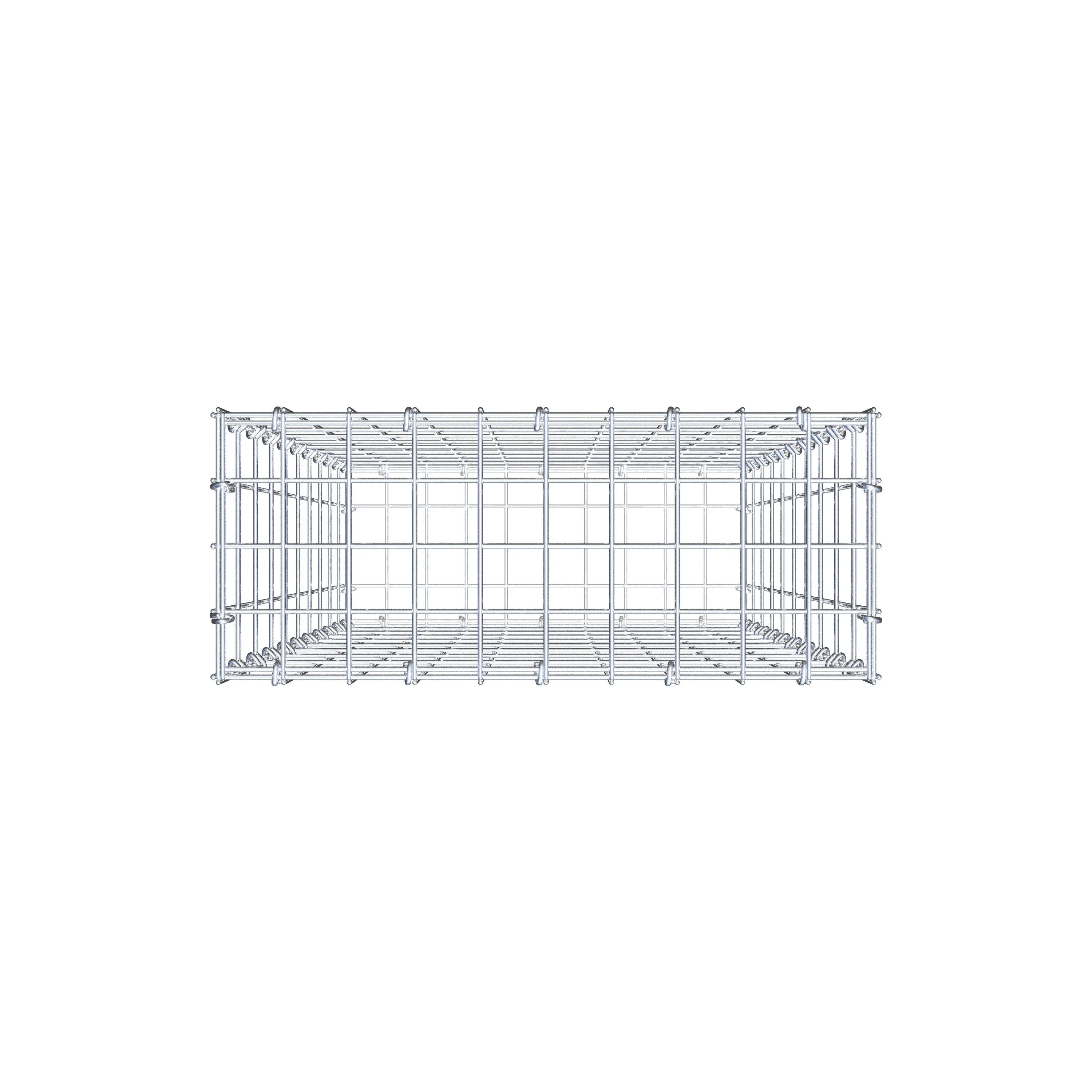 Gabion 100 cm x 50 cm x 20 cm (L x H x D), mesh size 5 cm x 10 cm, C-ring