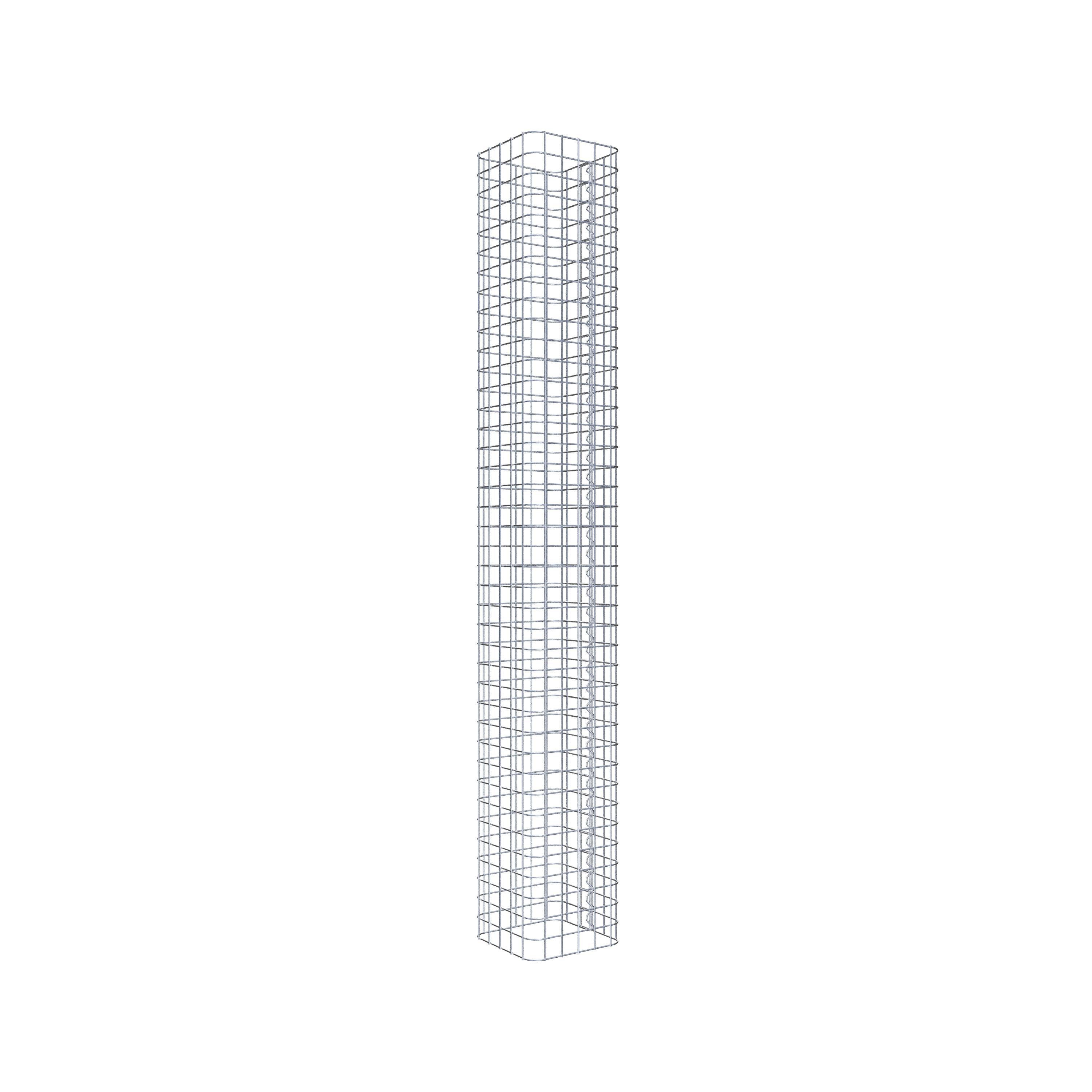 Coluna de gabião 27 x 27 cm MW 5 x 5 cm quadrado