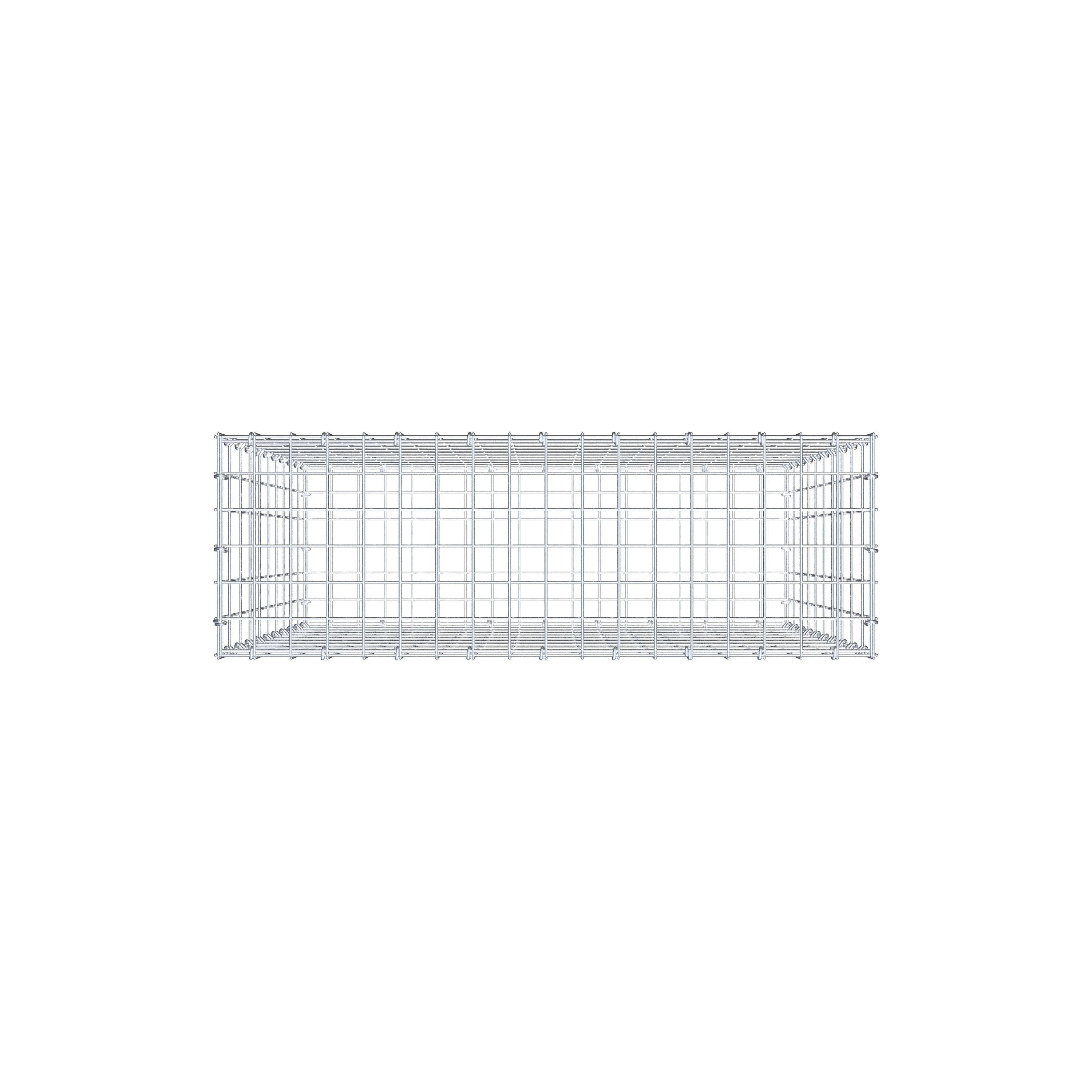 Gabbione 100 cm x 90 cm x 30 cm (L x H x P), maglia 5 cm x 10 cm, anello a C