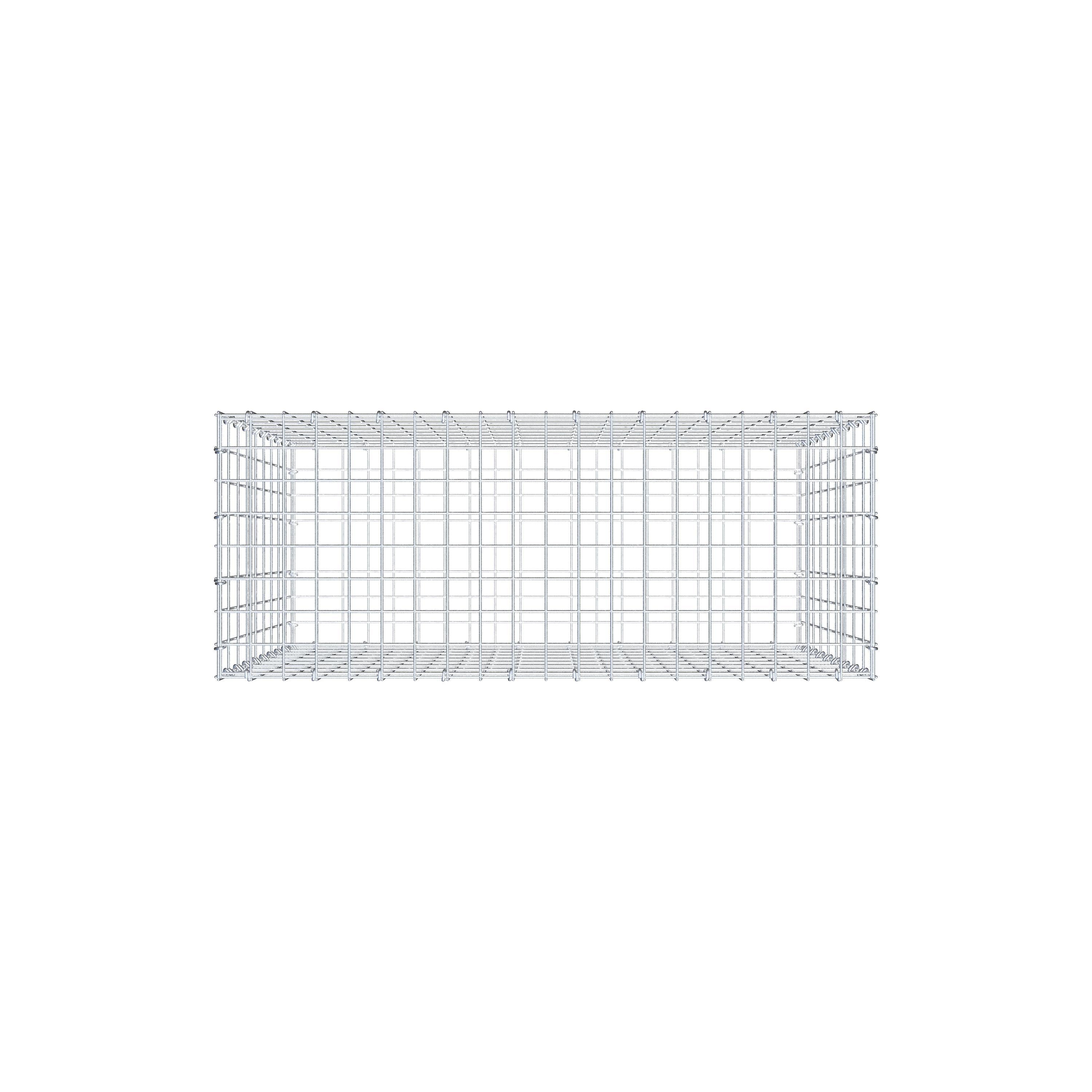 Gabion 100 cm x 90 cm x 40 cm (L x H x D), mesh size 5 cm x 10 cm, C-ring