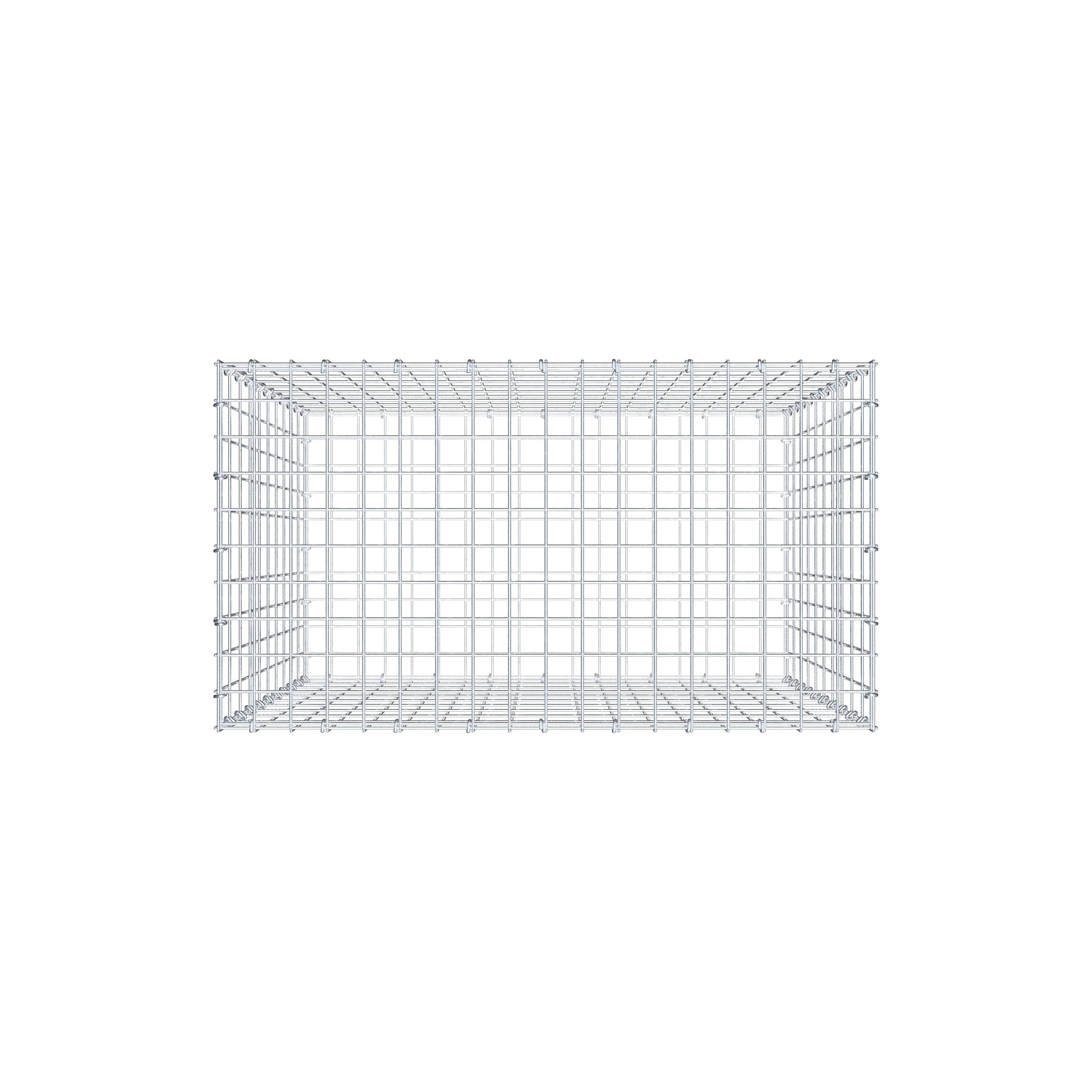Gabion 100 cm x 90 cm x 50 cm (L x H x D), mesh size 5 cm x 10 cm, C-ring