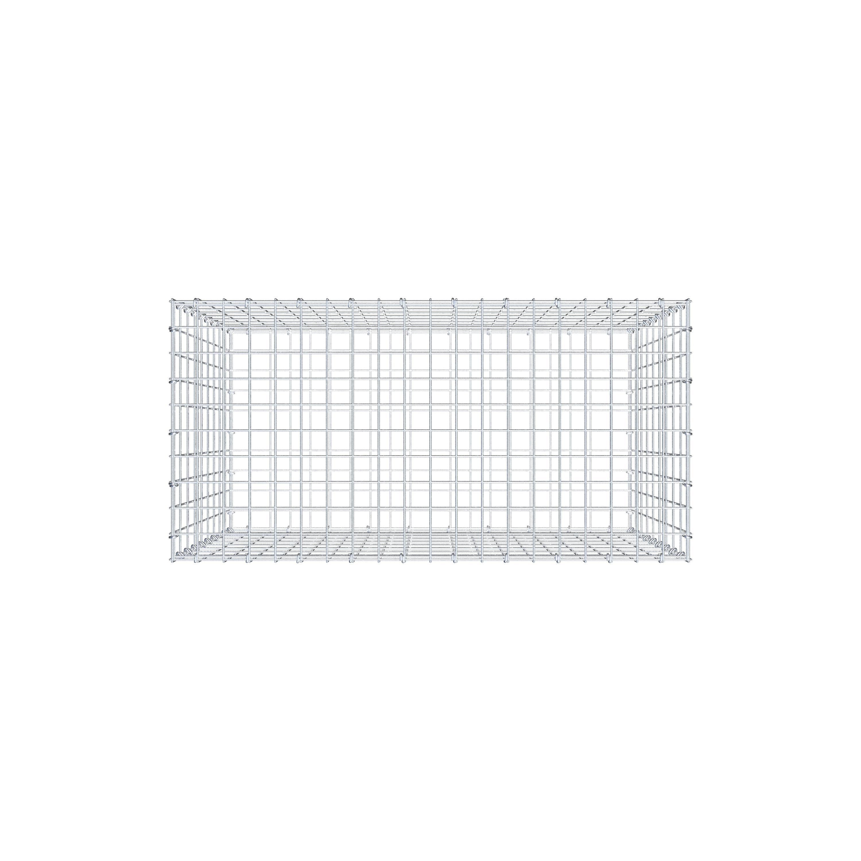 Gabion 100 cm x 90 cm x 50 cm (L x H x D), mesh size 5 cm x 10 cm, C-ring