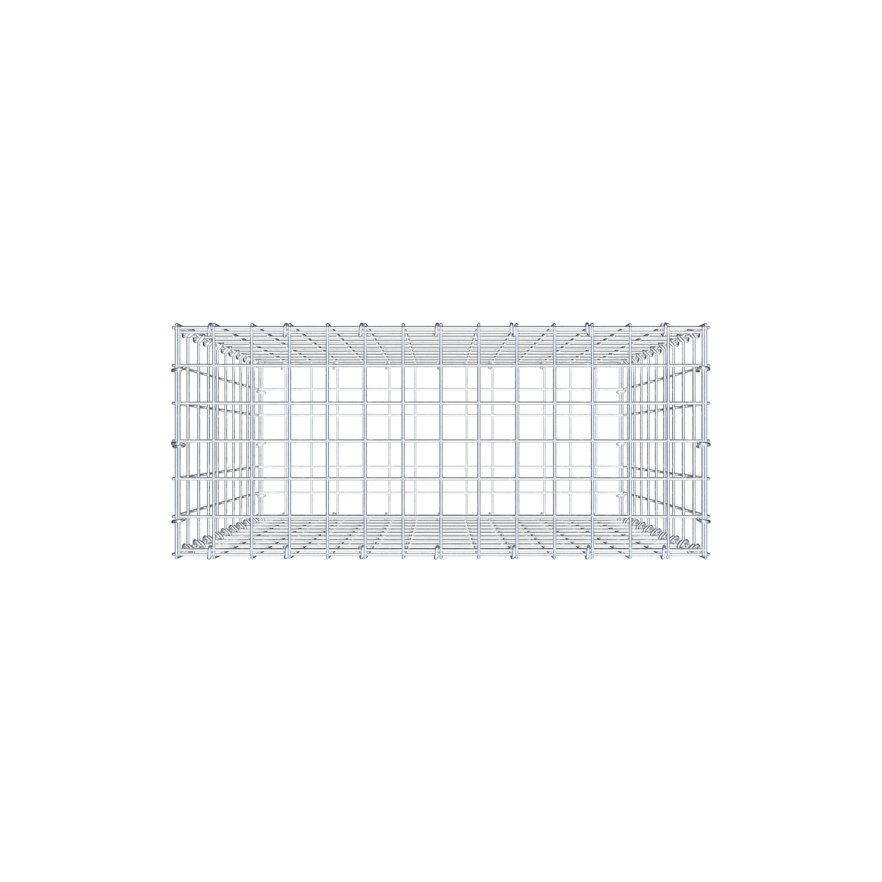 Gabbione 100 cm x 70 cm x 30 cm (L x H x P), maglia 5 cm x 10 cm, anello a C