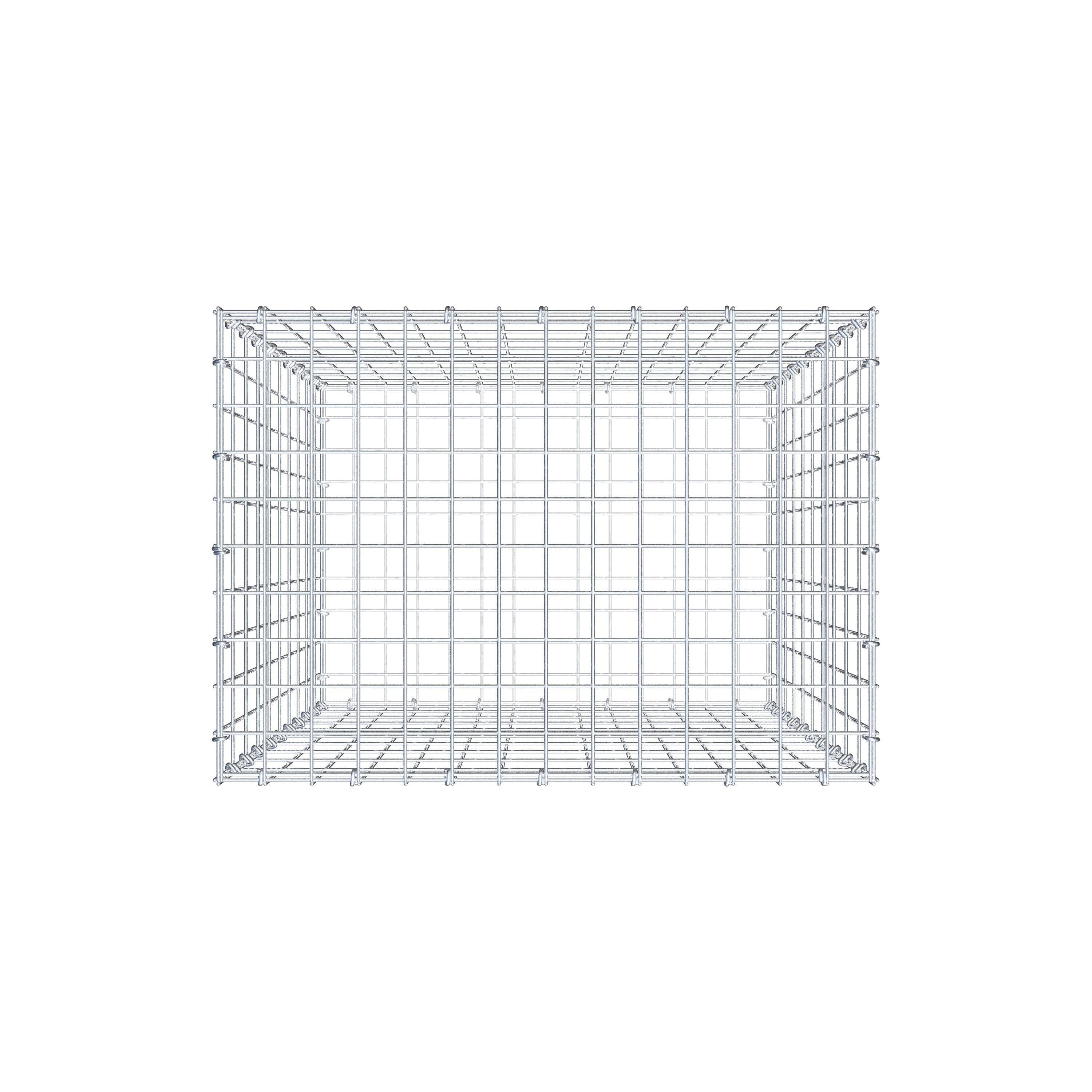 Gabione 100 cm x 70 cm x 50 cm (L x H x T), Maschenweite 5 cm x 10 cm, C-Ring