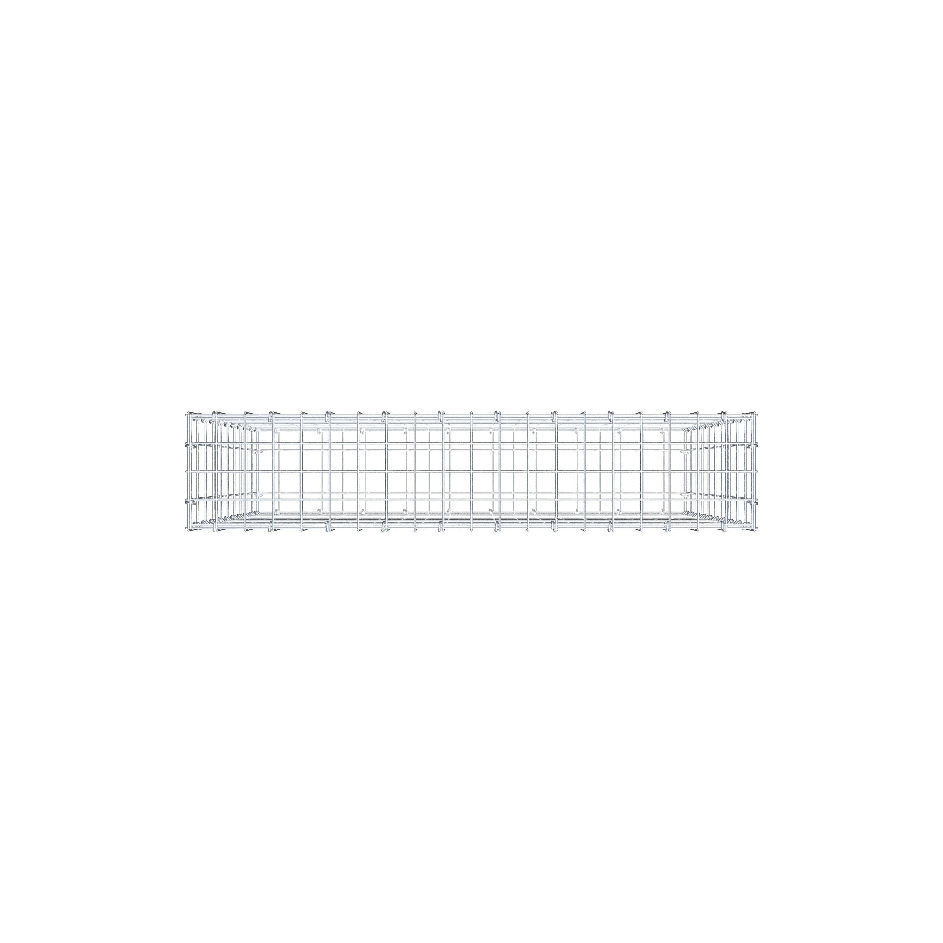 Gabion 100 cm x 100 cm x 20 cm (L x H x D), mesh size 5 cm x 10 cm, C-ring