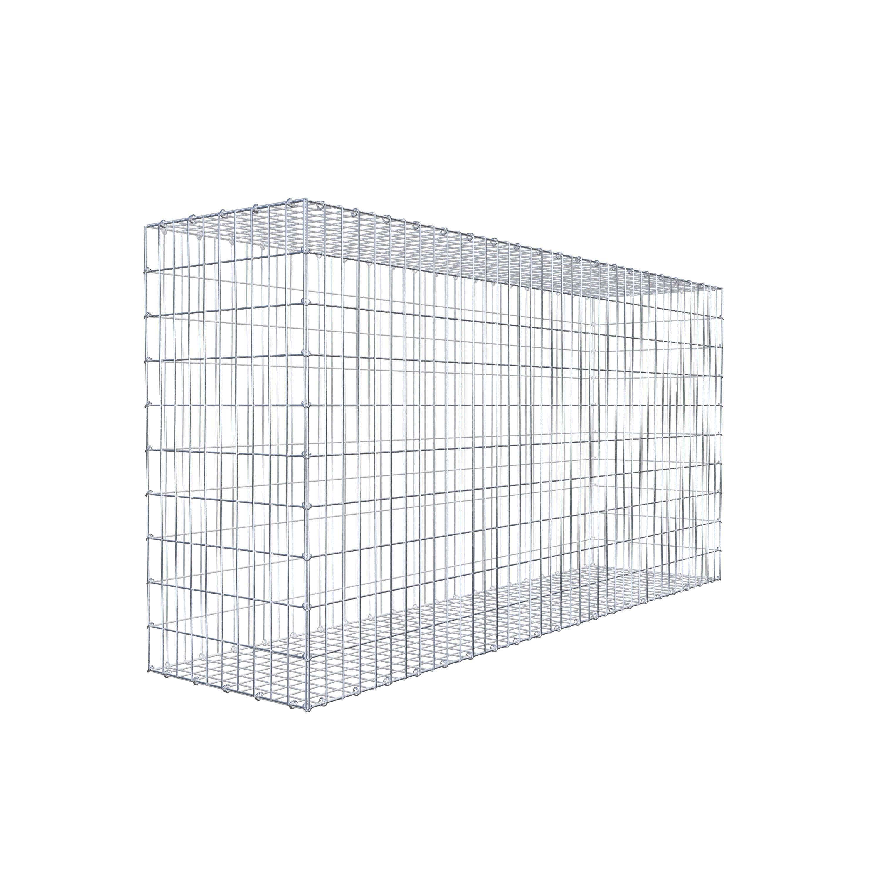 Gabion 200 cm x 100 cm x 50 cm (L x H x P), mailles 5 cm x 10 cm, anneau en C