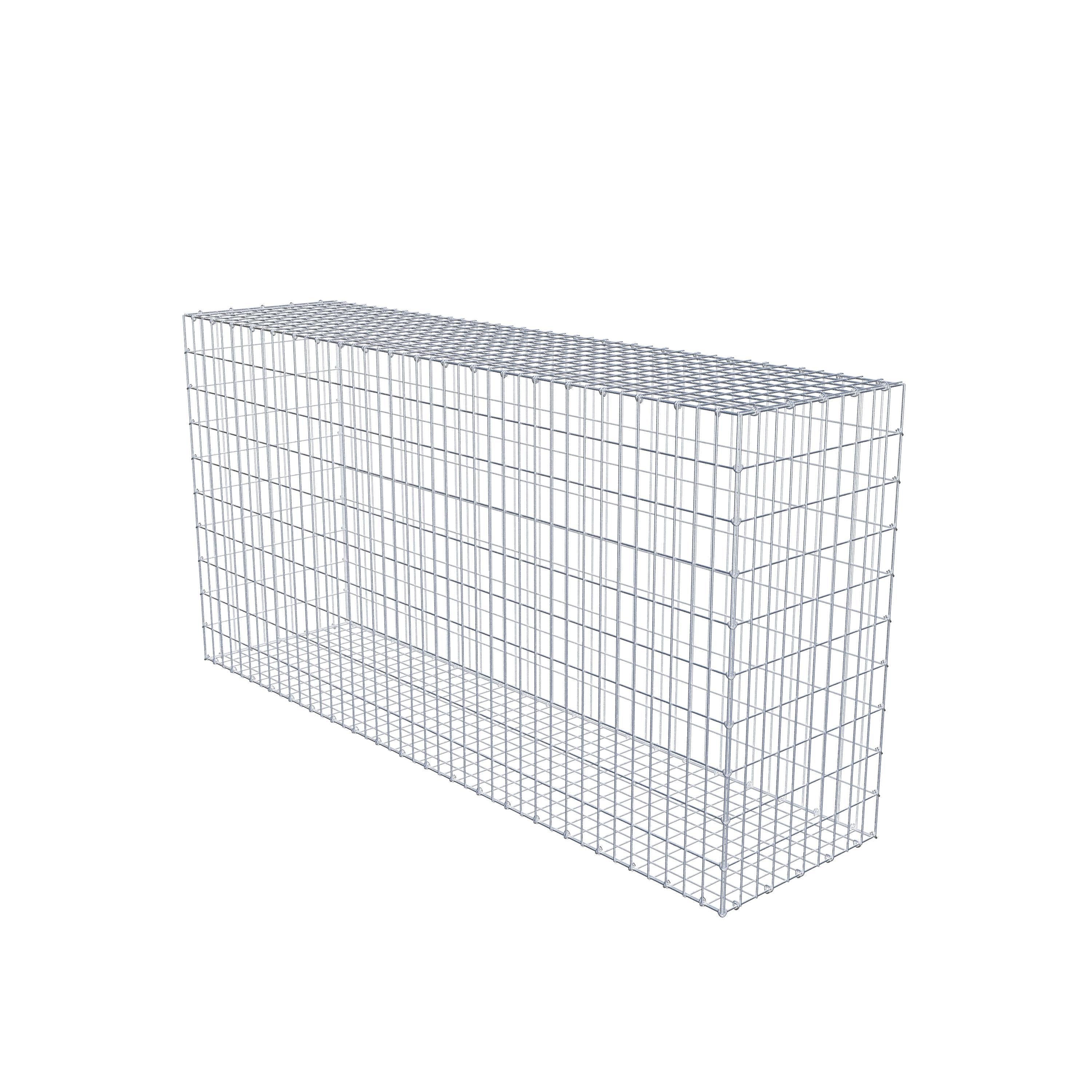Gabion 200 cm x 100 cm x 50 cm (L x H x P), mailles 5 cm x 10 cm, anneau en C