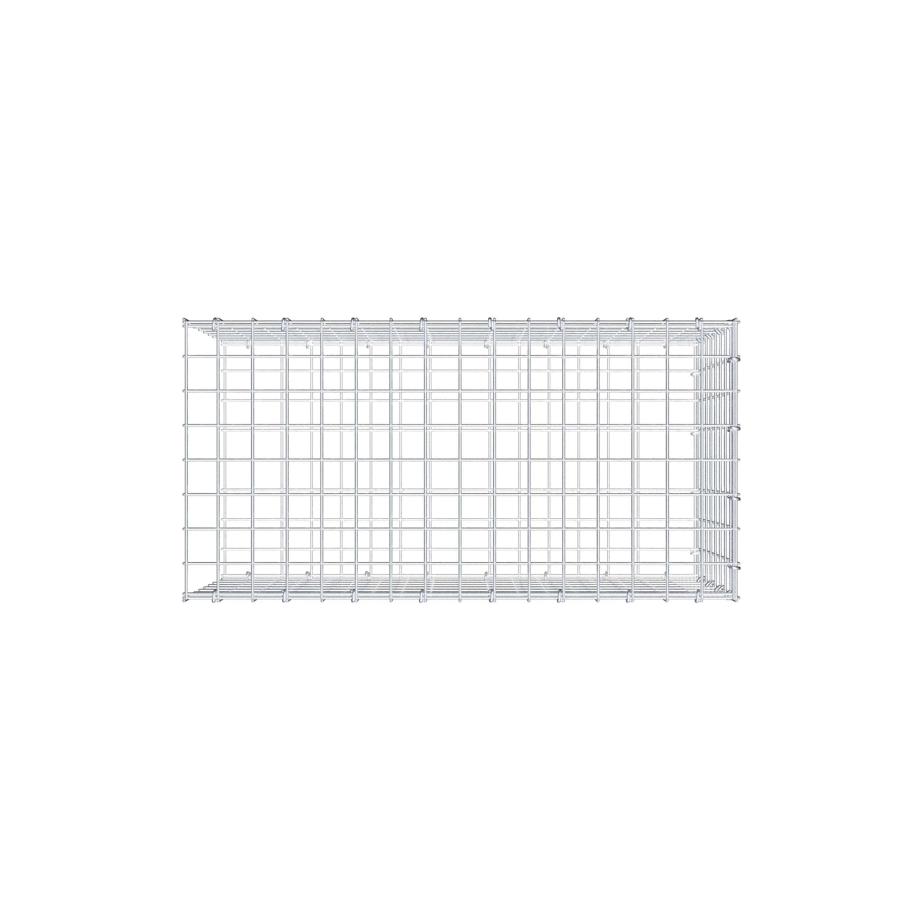 Mounted gabion type 2 80 cm x 40 cm x 40 cm (L x H x D), mesh size 5 cm x 5 cm, C-ring