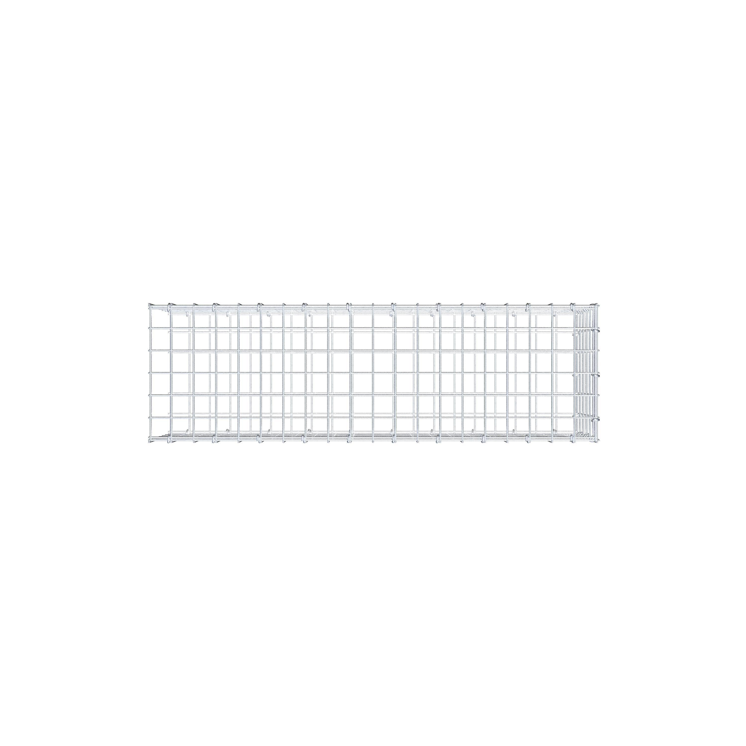 Monteret gabion type 2 100 cm x 30 cm x 30 cm (L x H x D), maskestørrelse 5 cm x 5 cm, C-ring