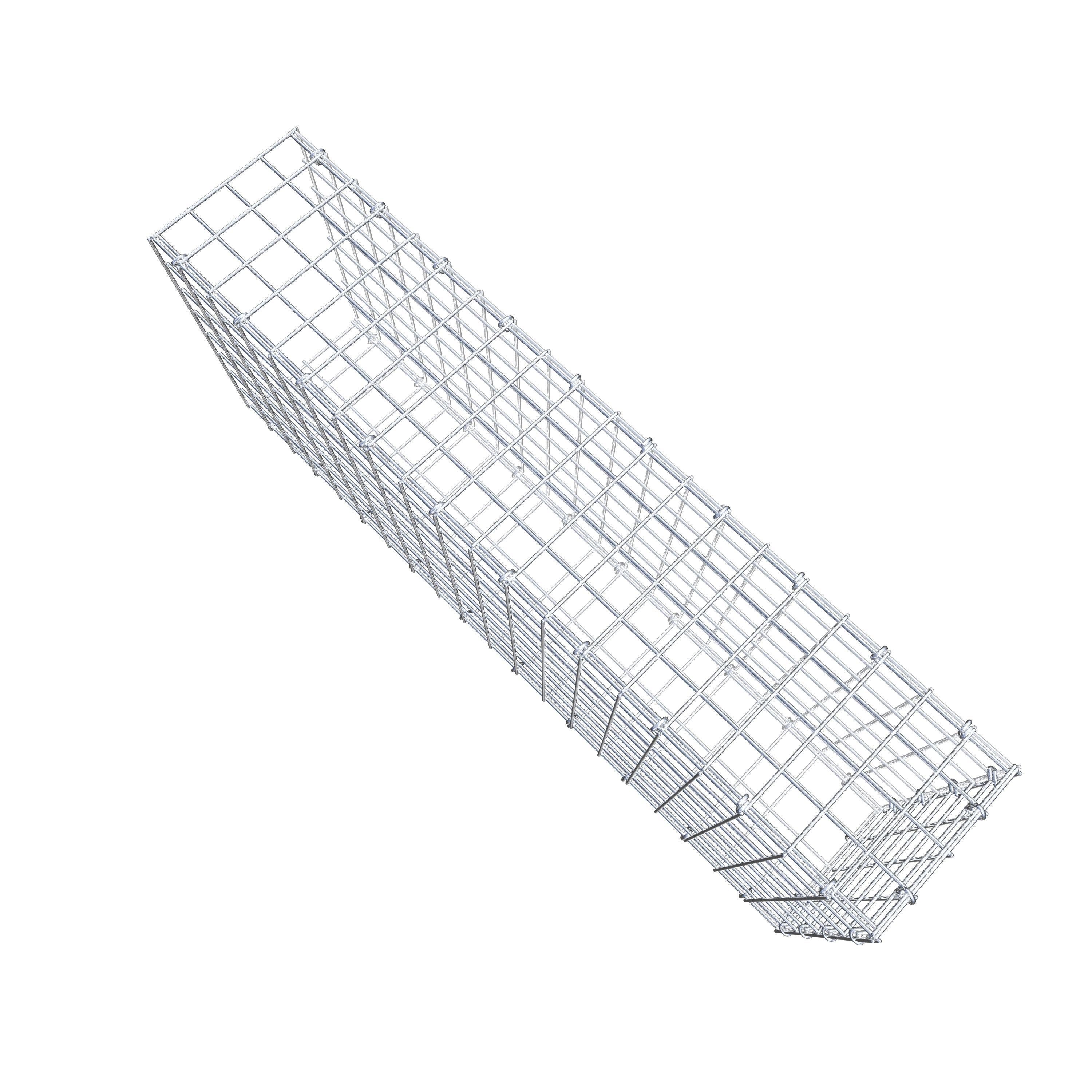 Type 2 oplegkorf 100 cm x 40 cm x 20 cm (L x H x D), maaswijdte 5 cm x 5 cm, C-ring