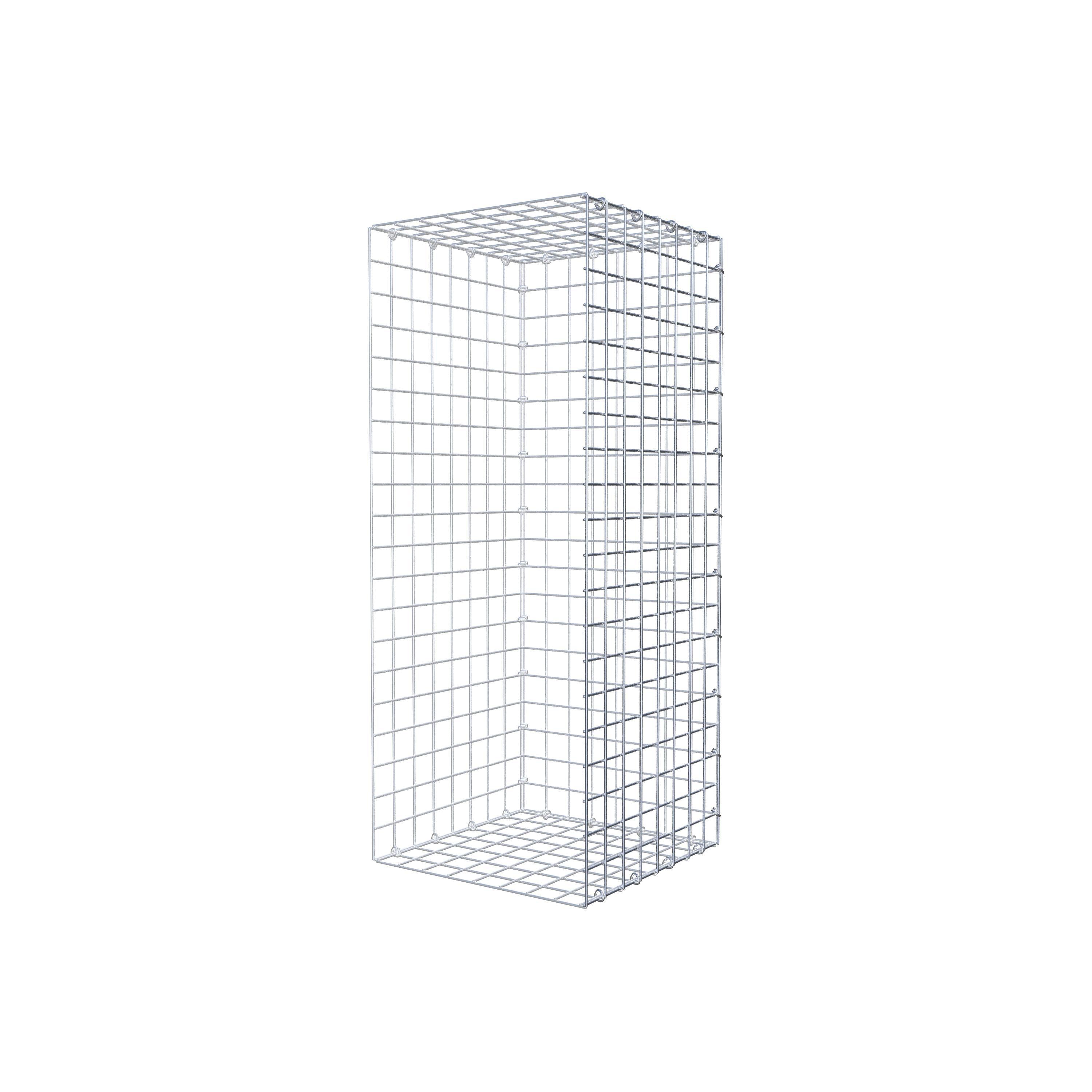 Mounted gabion type 2 100 cm x 40 cm x 40 cm (L x H x D), mesh size 5 cm x 5 cm, C-ring