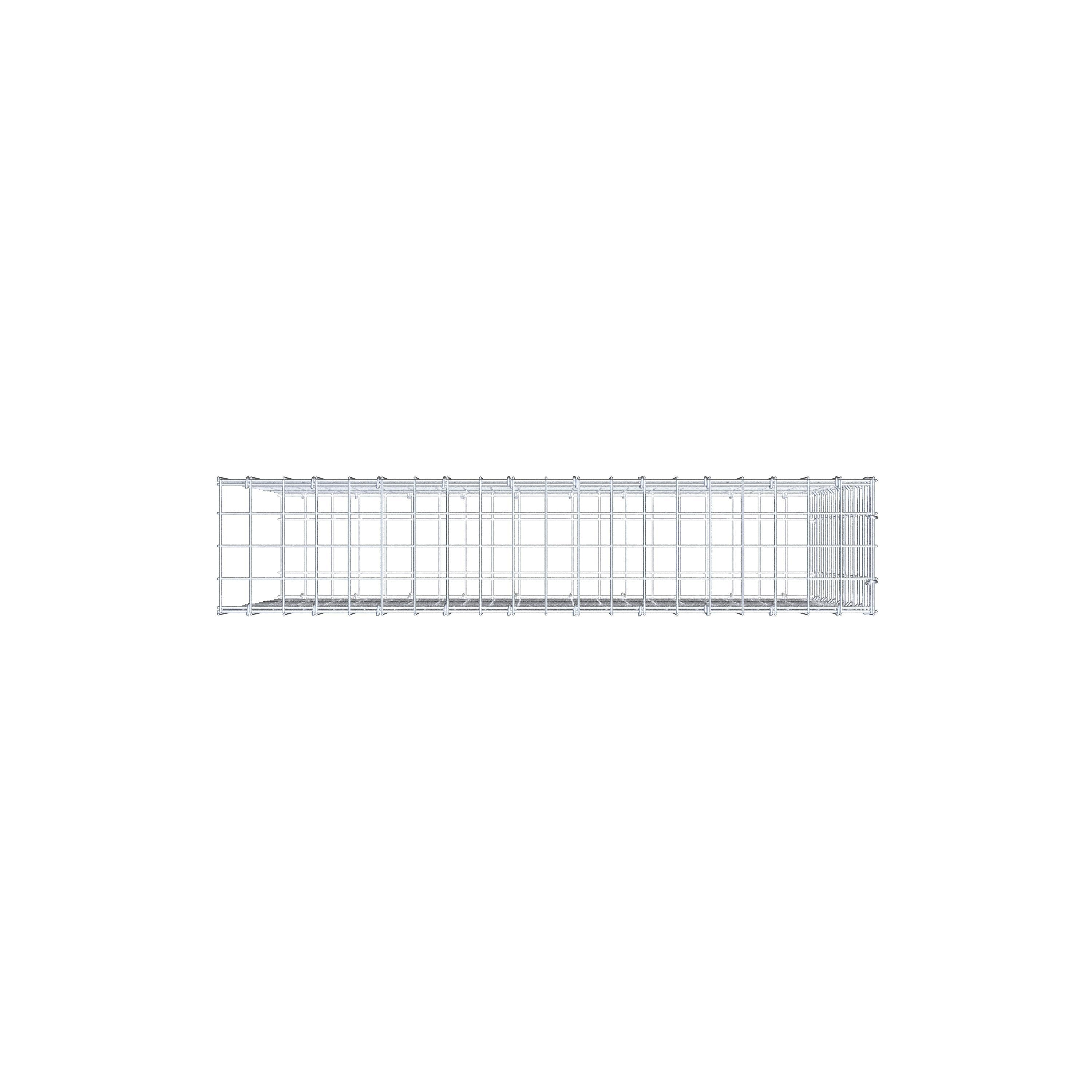 Mounted gabion type 2 100 cm x 70 cm x 20 cm (L x H x D), mesh size 5 cm x 5 cm, C-ring