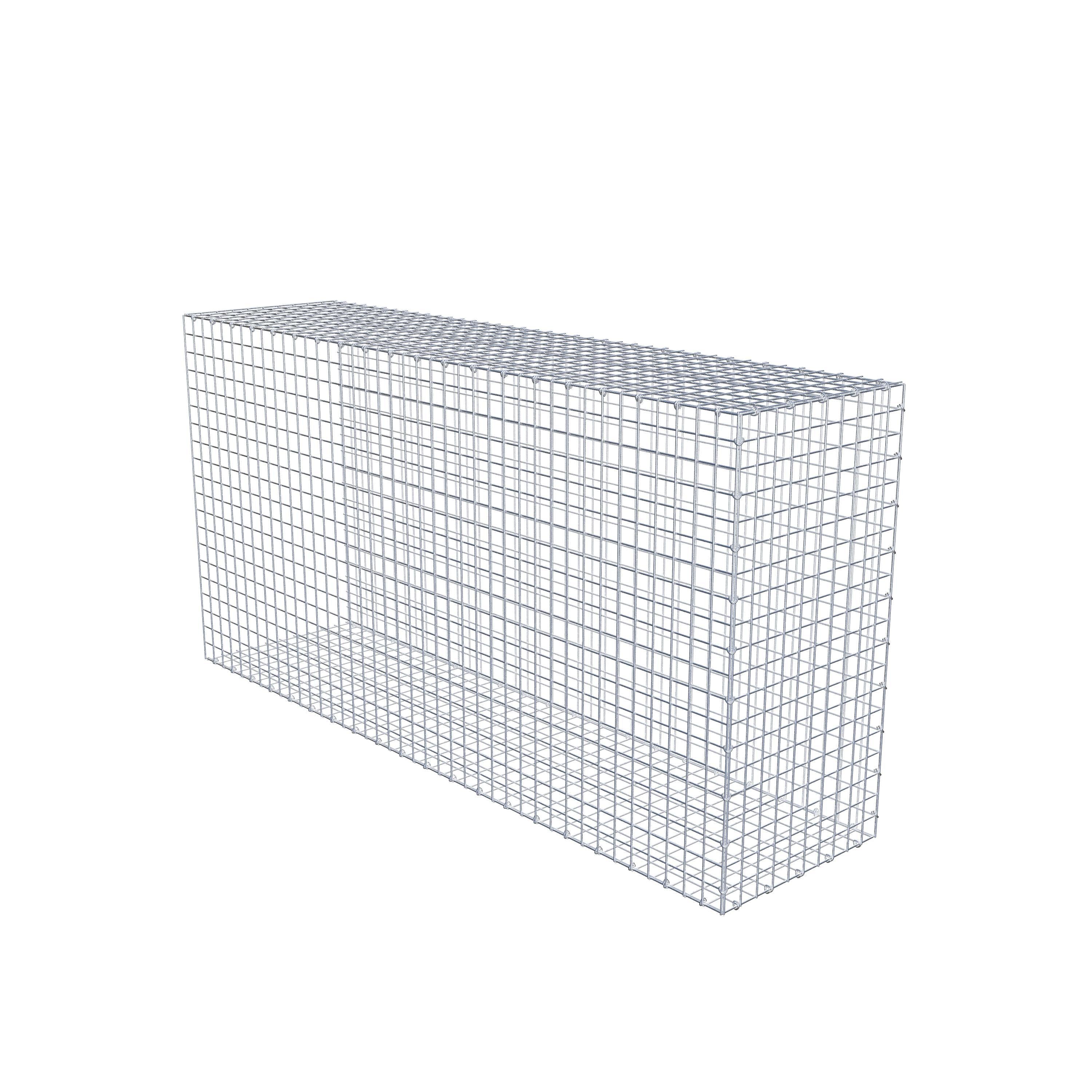 Fästbar gabion typ 2 200 cm x 100 cm x 50 cm (L x H x D), maskstorlek 5 cm x 5 cm, C-ring