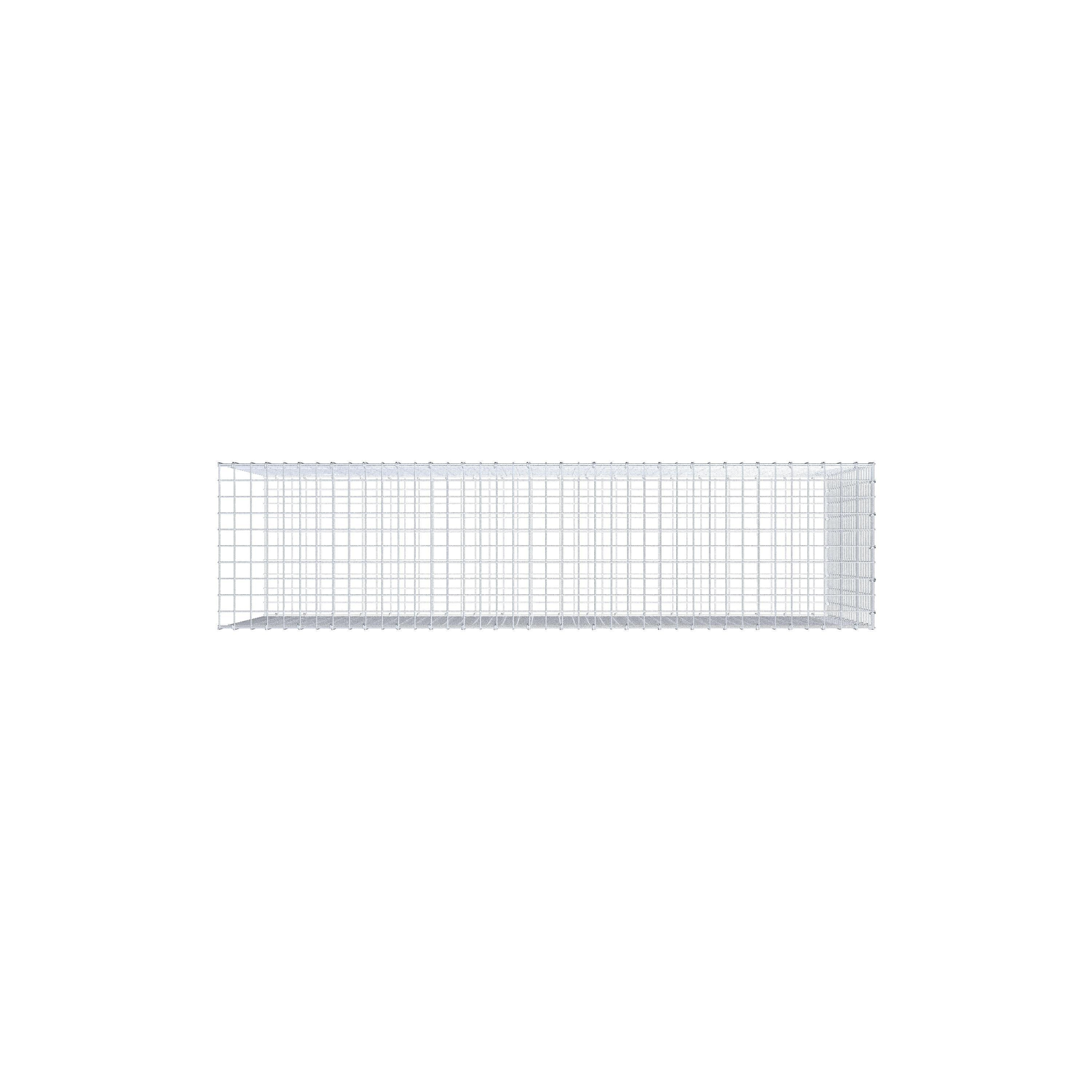 Fästbar gabion typ 2 200 cm x 100 cm x 50 cm (L x H x D), maskstorlek 5 cm x 5 cm, C-ring