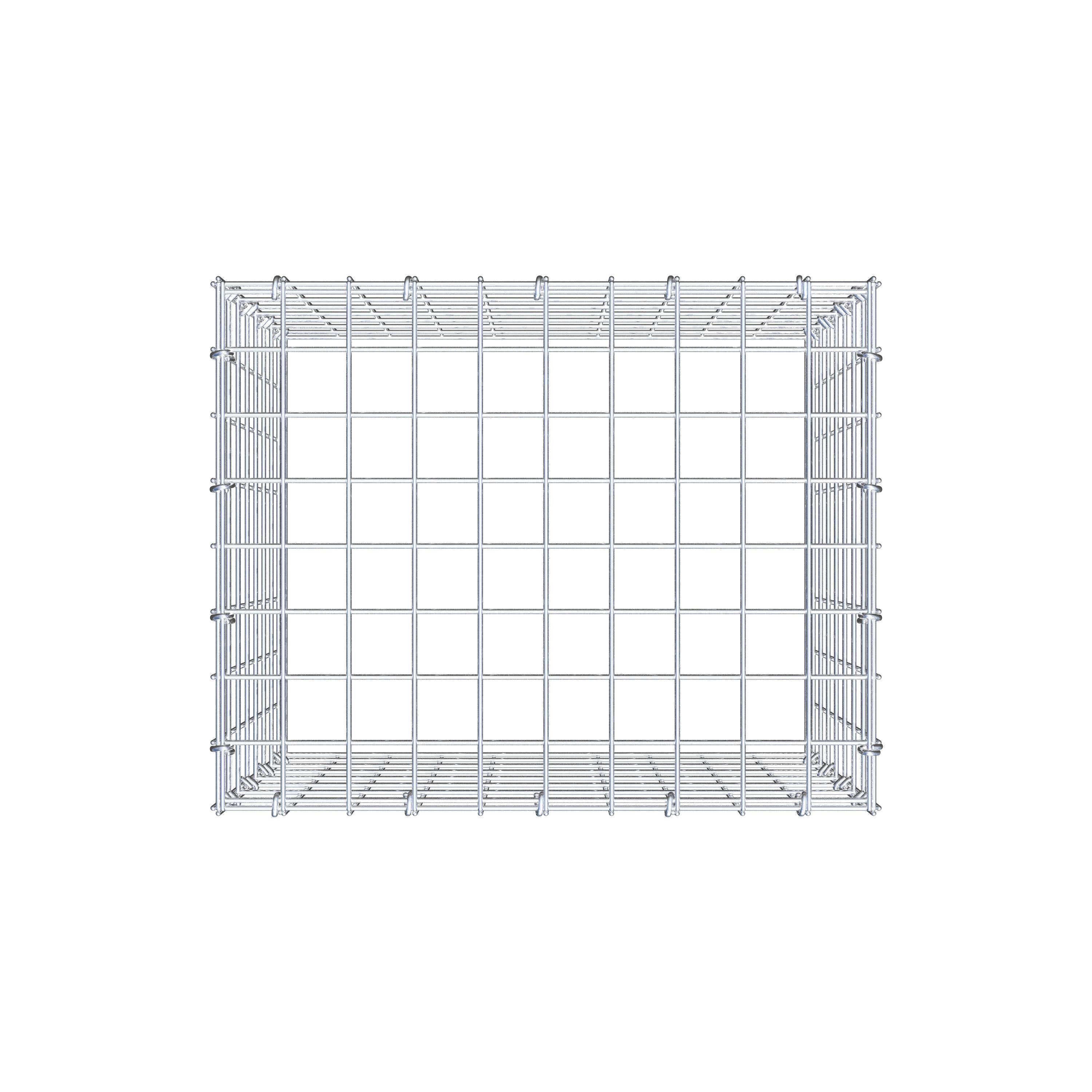 Monteret gabion type 3 50 cm x 40 cm x 40 cm (L x H x D), maskestørrelse 5 cm x 5 cm, C-ring