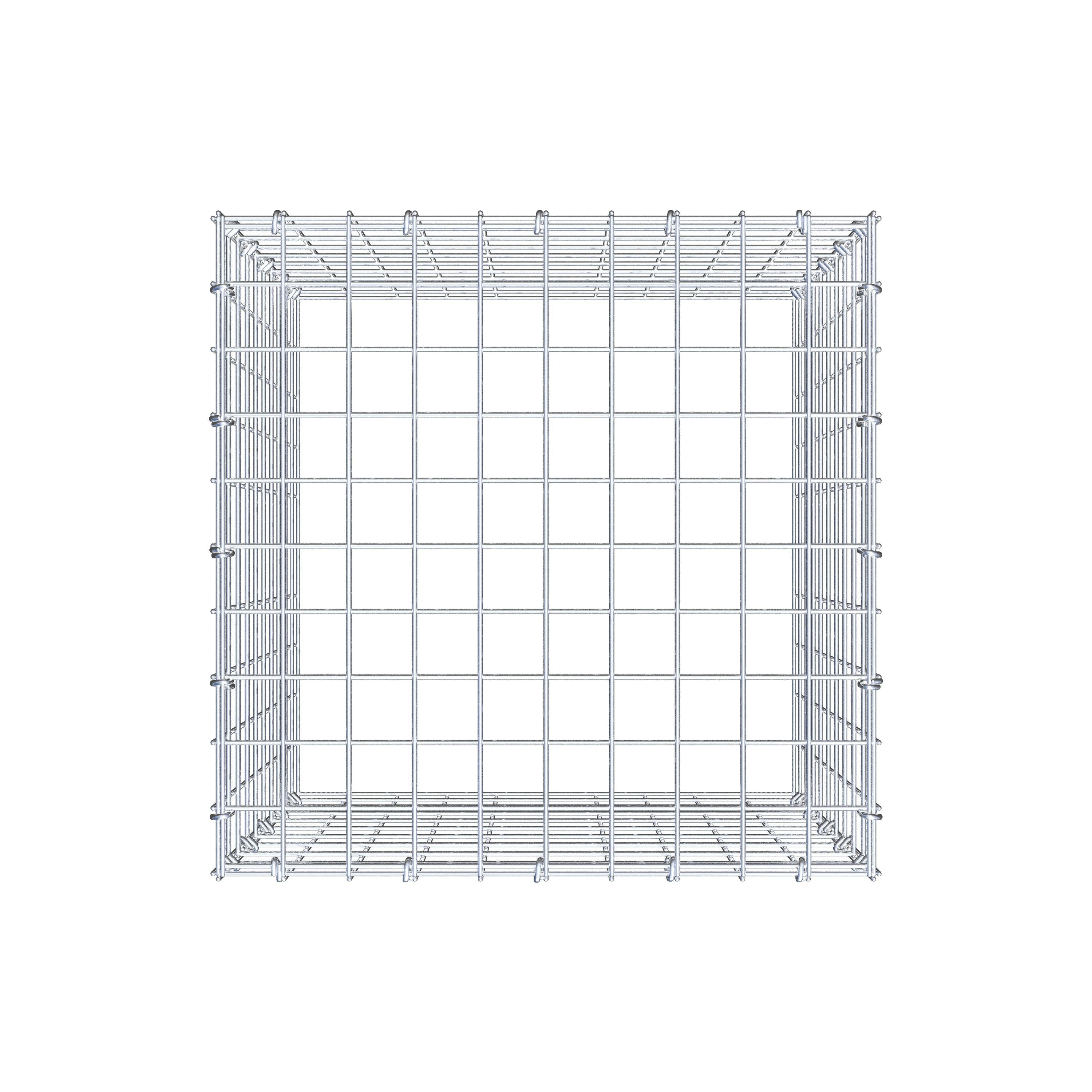 Mounted gabion type 3 50 cm x 50 cm x 50 cm (L x H x D), mesh size 5 cm x 5 cm, C-ring