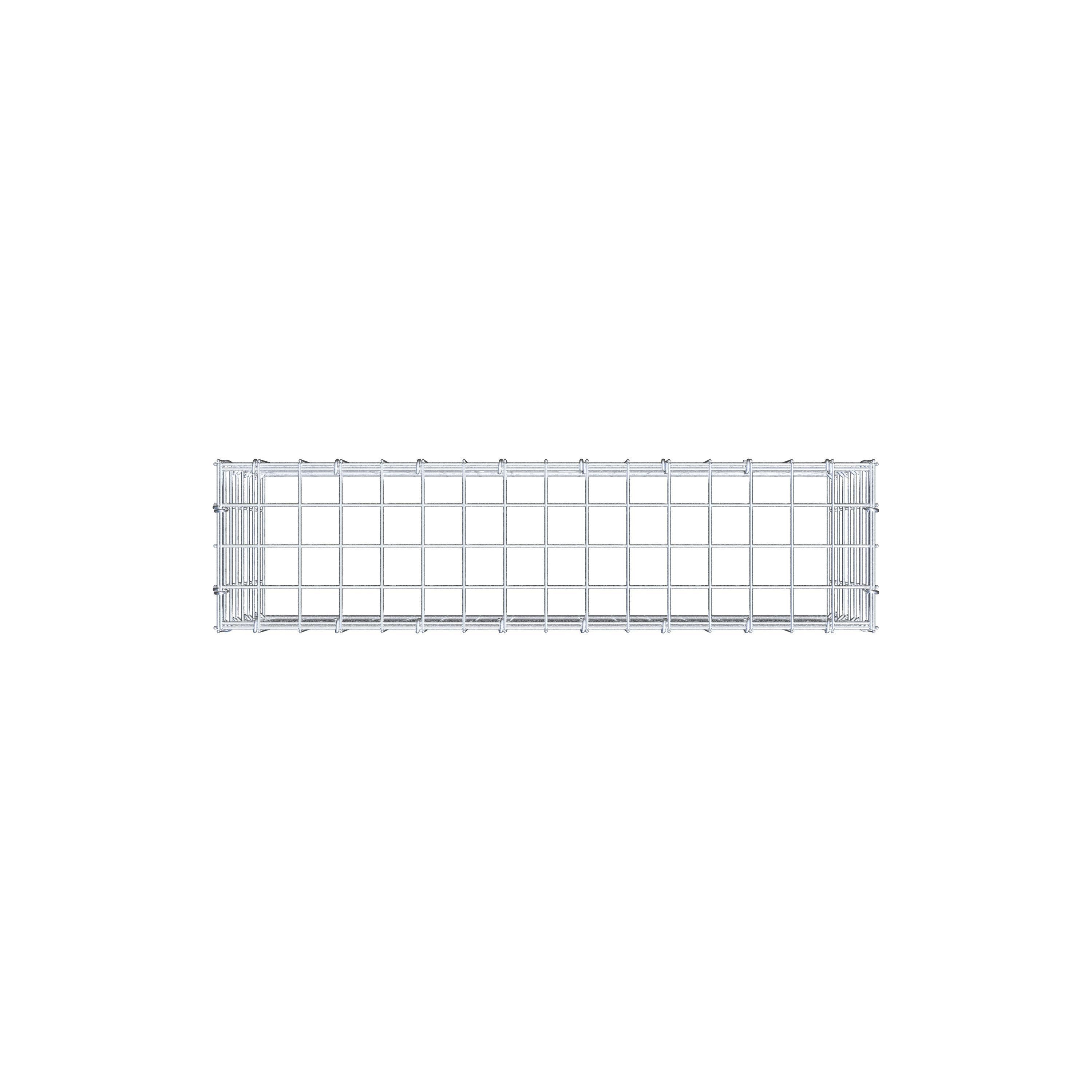 Monteret gabion type 3 80 cm x 40 cm x 20 cm (L x H x D), maskestørrelse 5 cm x 5 cm, C-ring