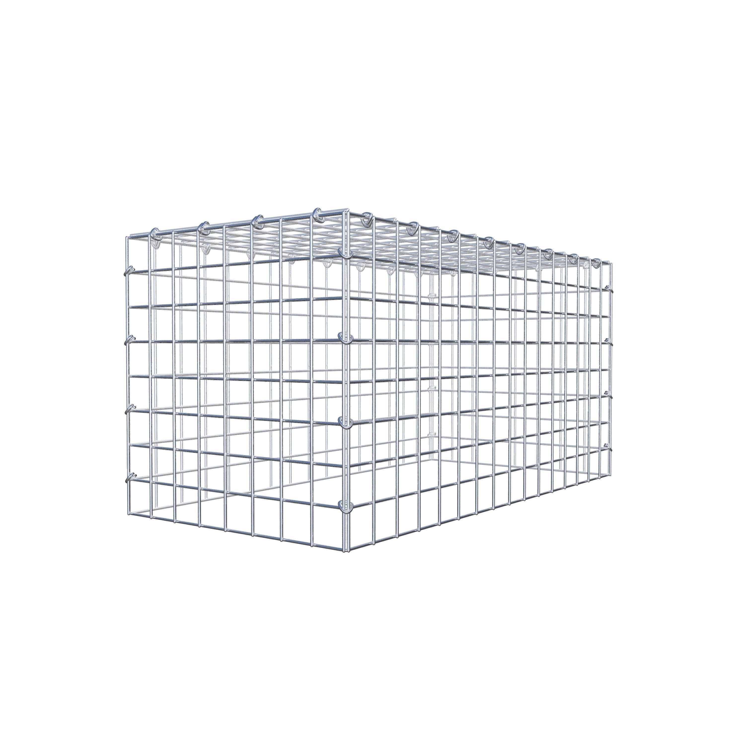 Monteret gabion type 3 80 cm x 40 cm x 40 cm (L x H x D), maskestørrelse 5 cm x 5 cm, C-ring