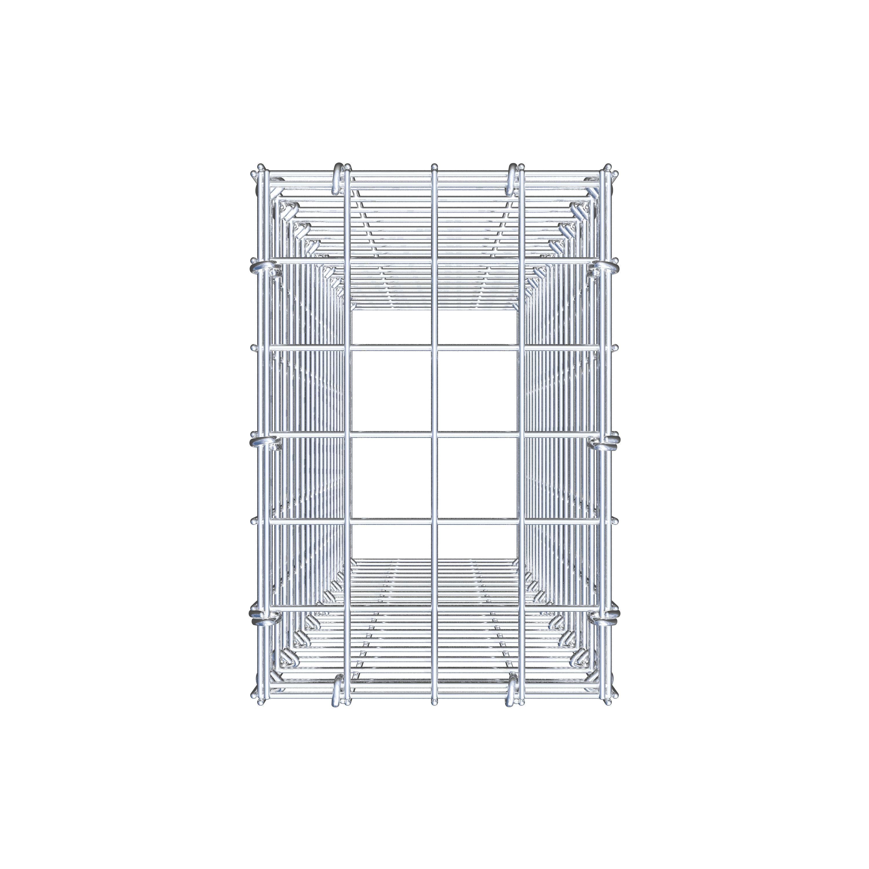 Gabião Tipo 3 100 cm x 20 cm x 30 cm (C x A x P), malhagem 5 cm x 5 cm, anel C