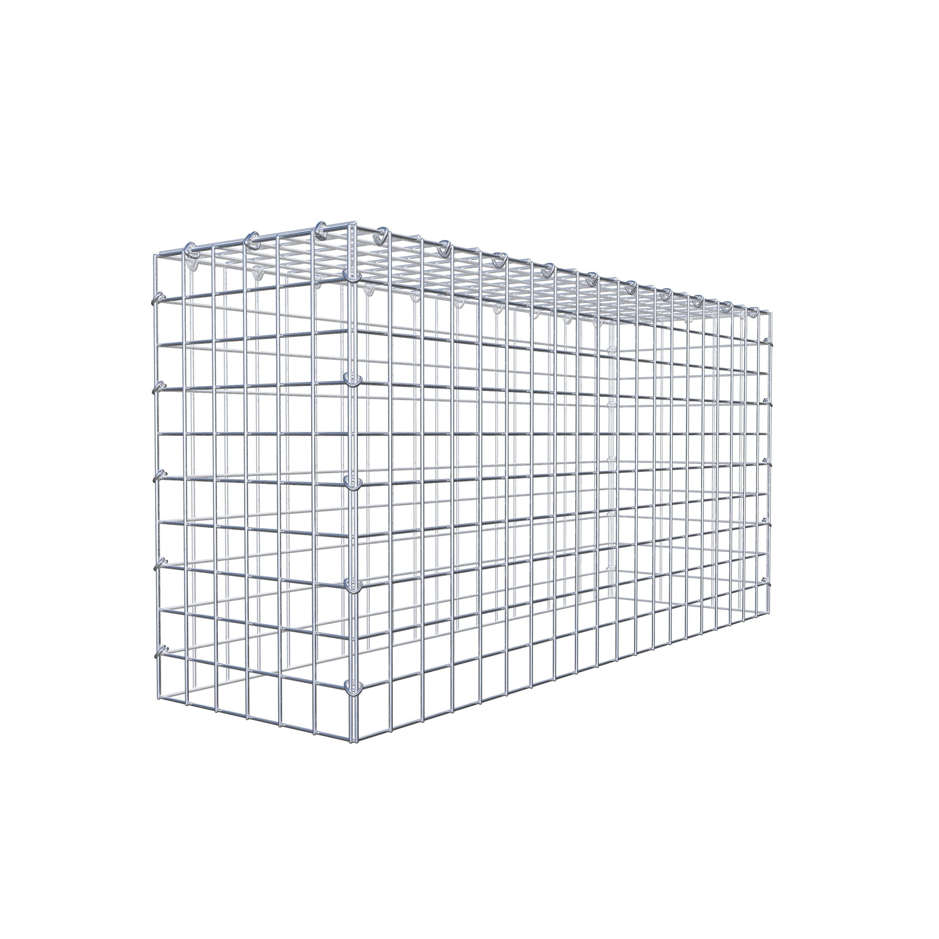 Monteret gabion type 3 100 cm x 50 cm x 30 cm (L x H x D), maskestørrelse 5 cm x 5 cm, C-ring