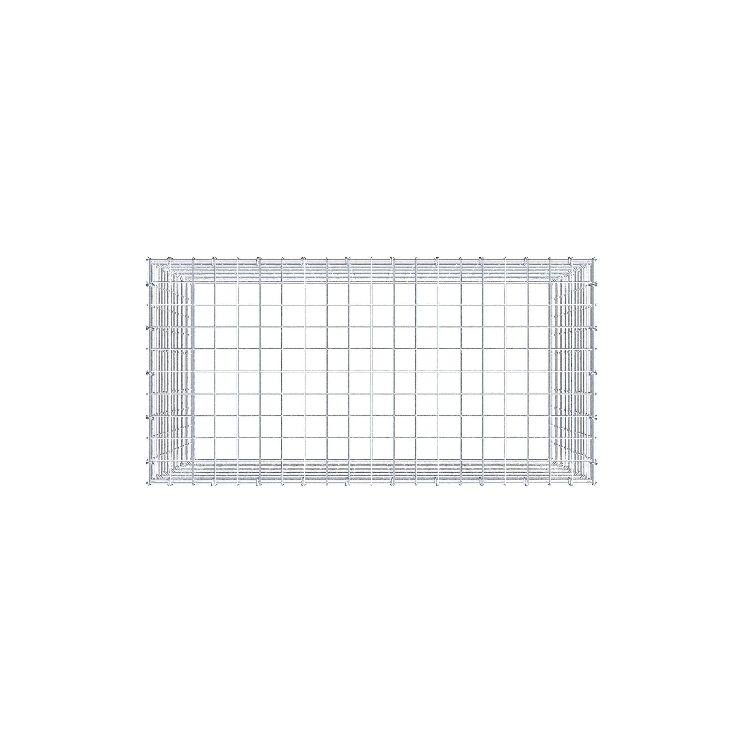 Monteret gabion type 3 100 cm x 80 cm x 50 cm (L x H x D), maskestørrelse 5 cm x 5 cm, C-ring