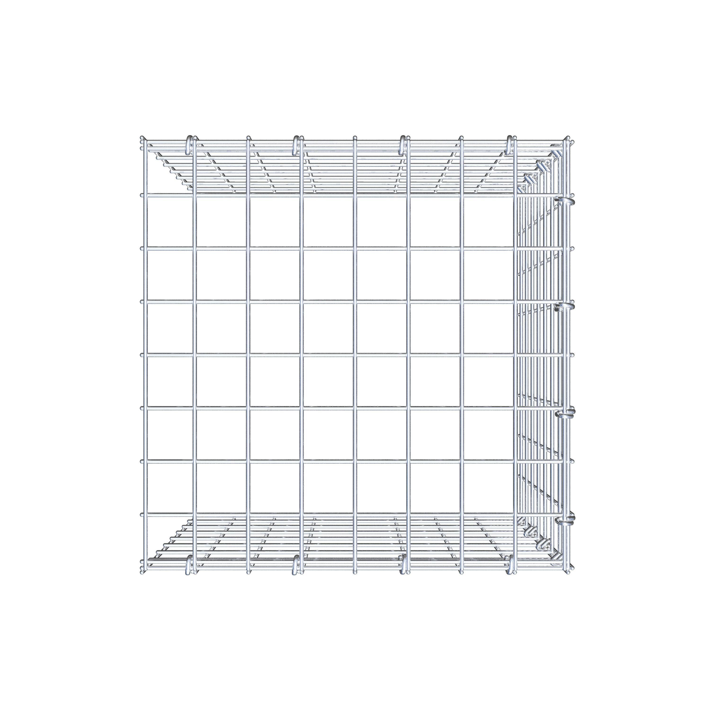 Gabbione aggiuntivo tipo 4 40 cm x 40 cm x 40 cm (L x H x P), maglia 5 cm x 5 cm, anello a C