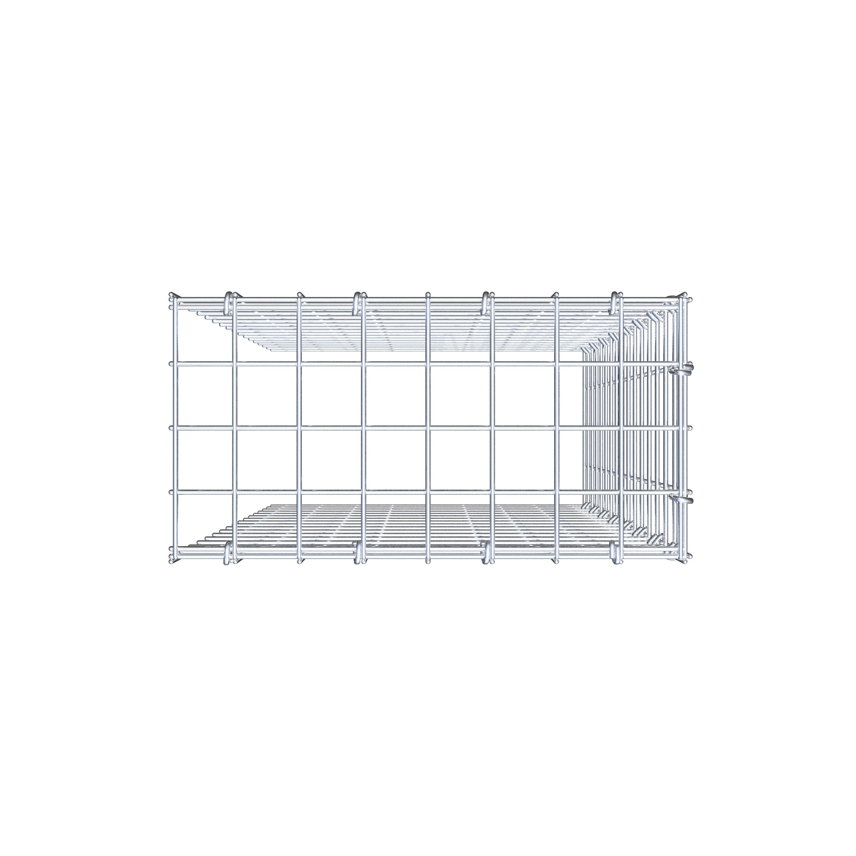 Fourche rapportée type 4 80 cm x 40 cm x 20 cm (L x H x P), mailles 5 cm x 5 cm, anneau C