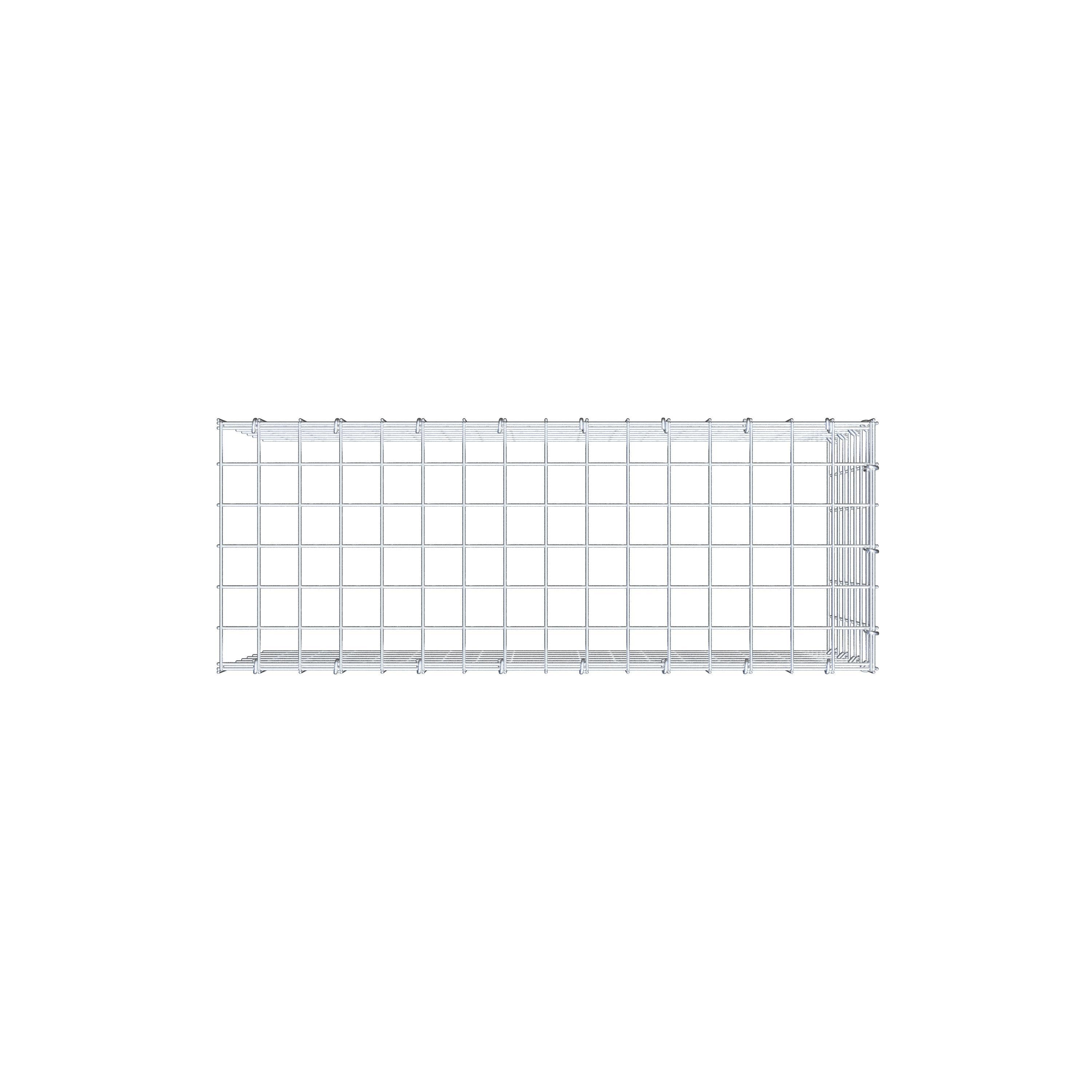 Monteret gabion type 4 80 cm x 40 cm x 30 cm (L x H x D), maskestørrelse 5 cm x 5 cm, C-ring