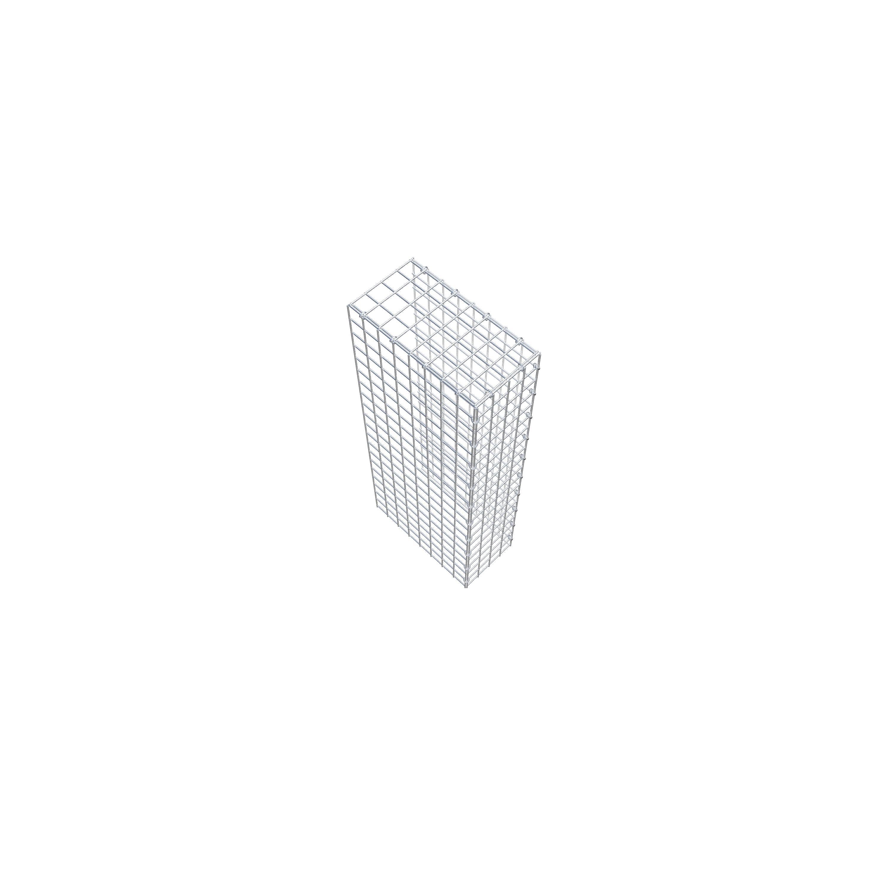 Fourche rapportée type 4 100 cm x 40 cm x 20 cm (L x H x P), mailles 5 cm x 5 cm, anneau C