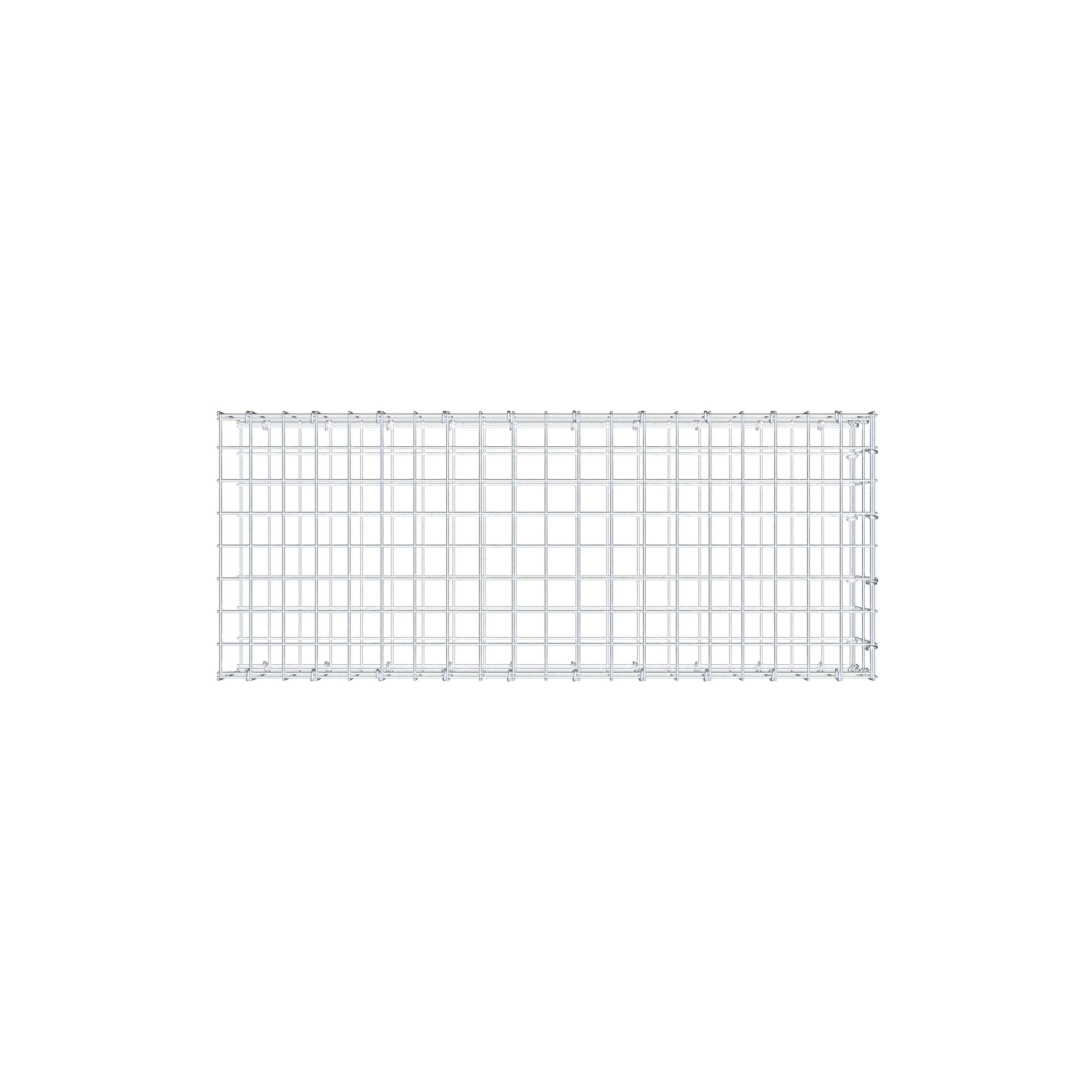 Mounted gabion type 2 100 cm x 20 cm x 40 cm, mesh size 5 cm x 10 cm, C-ring