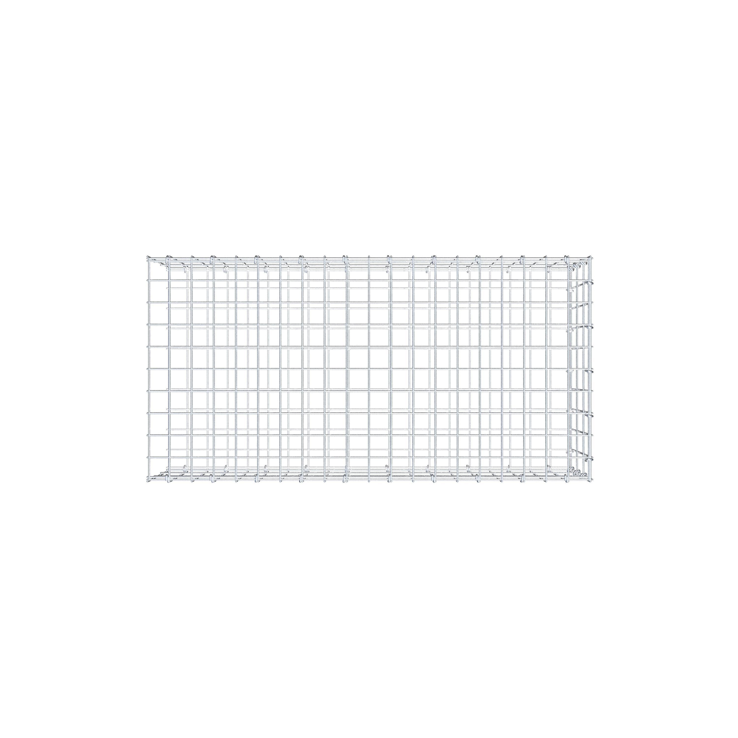 Mounted gabion type 2 100 cm x 30 cm x 50 cm, mesh size 5 cm x 10 cm, C-ring